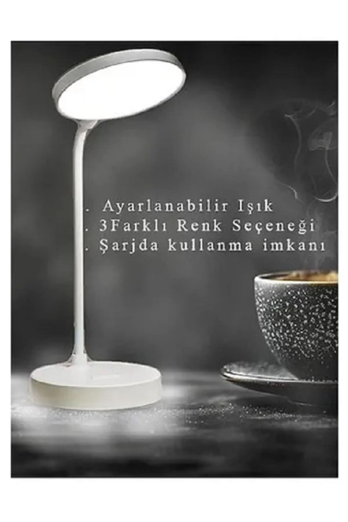 Cata Ct8440 Berlin Şarjlı Masa Lambası Dokunmatik 3 Renk 4000k-6500-3200k