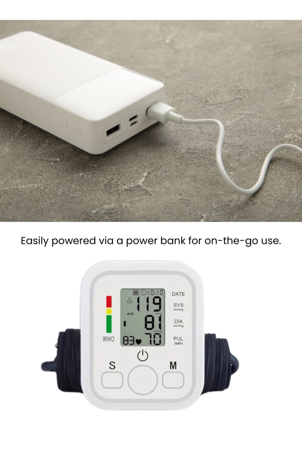 Arm Style-Automatic Blood Pressure Monitor | Lcd Display & Voice Function 3