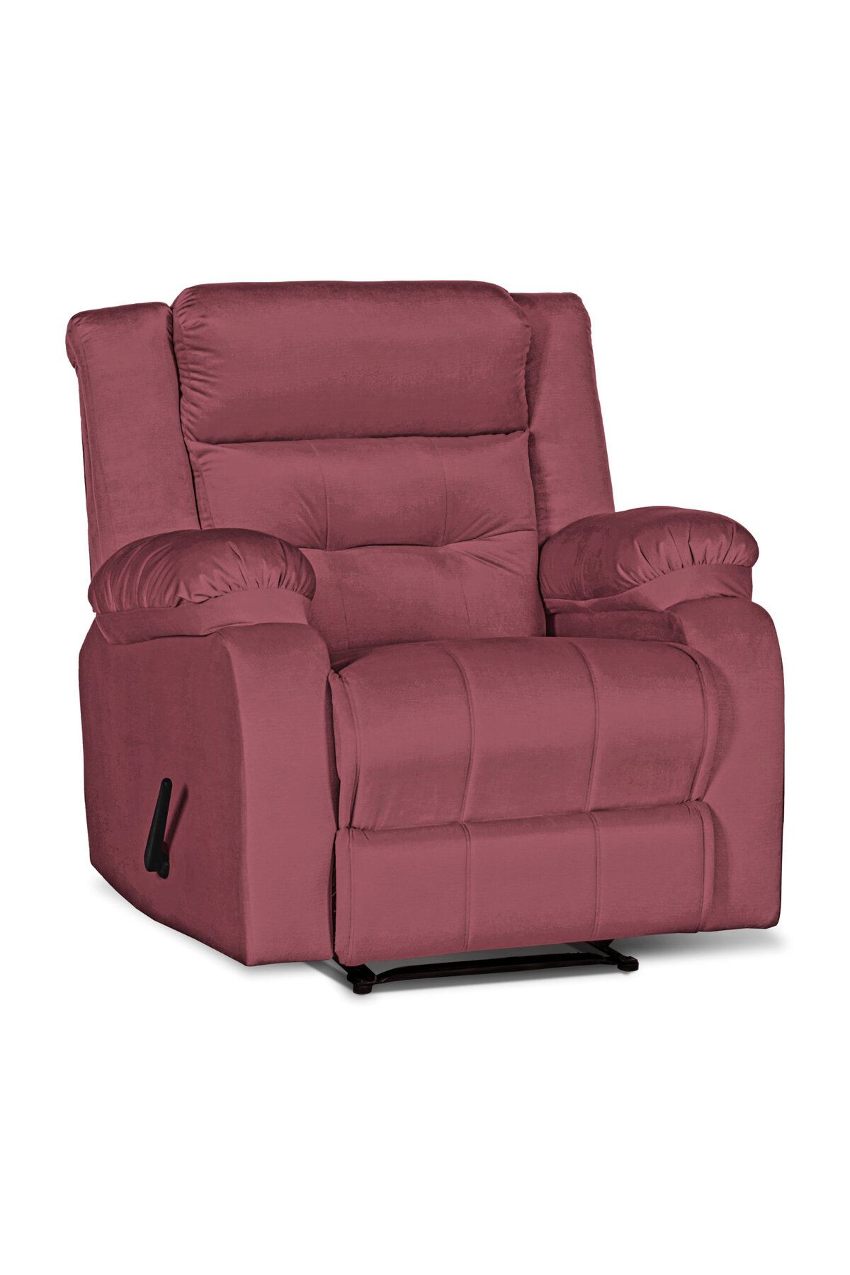 Lazy Vibes-MNZ3 | Velvet Rocking & Rotating Recliner Chair - Dark Pink Lazy Vibes 3
