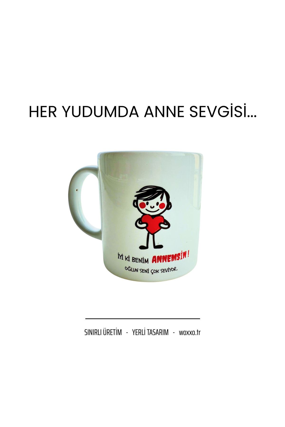 woxxo İyi Ki Benim Annemsin Mesajlı Kupa
