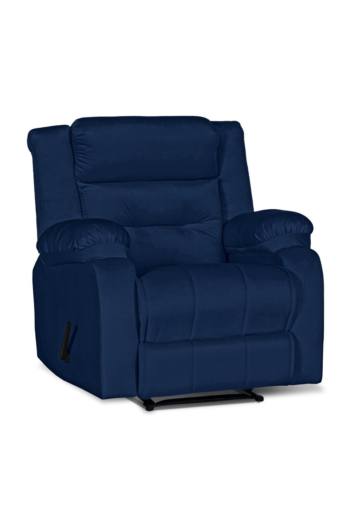 Lazy Vibes-MNZ3 | Velvet Rocking & Rotating Recliner Chair - Dark Blue Lazy Vibes 3