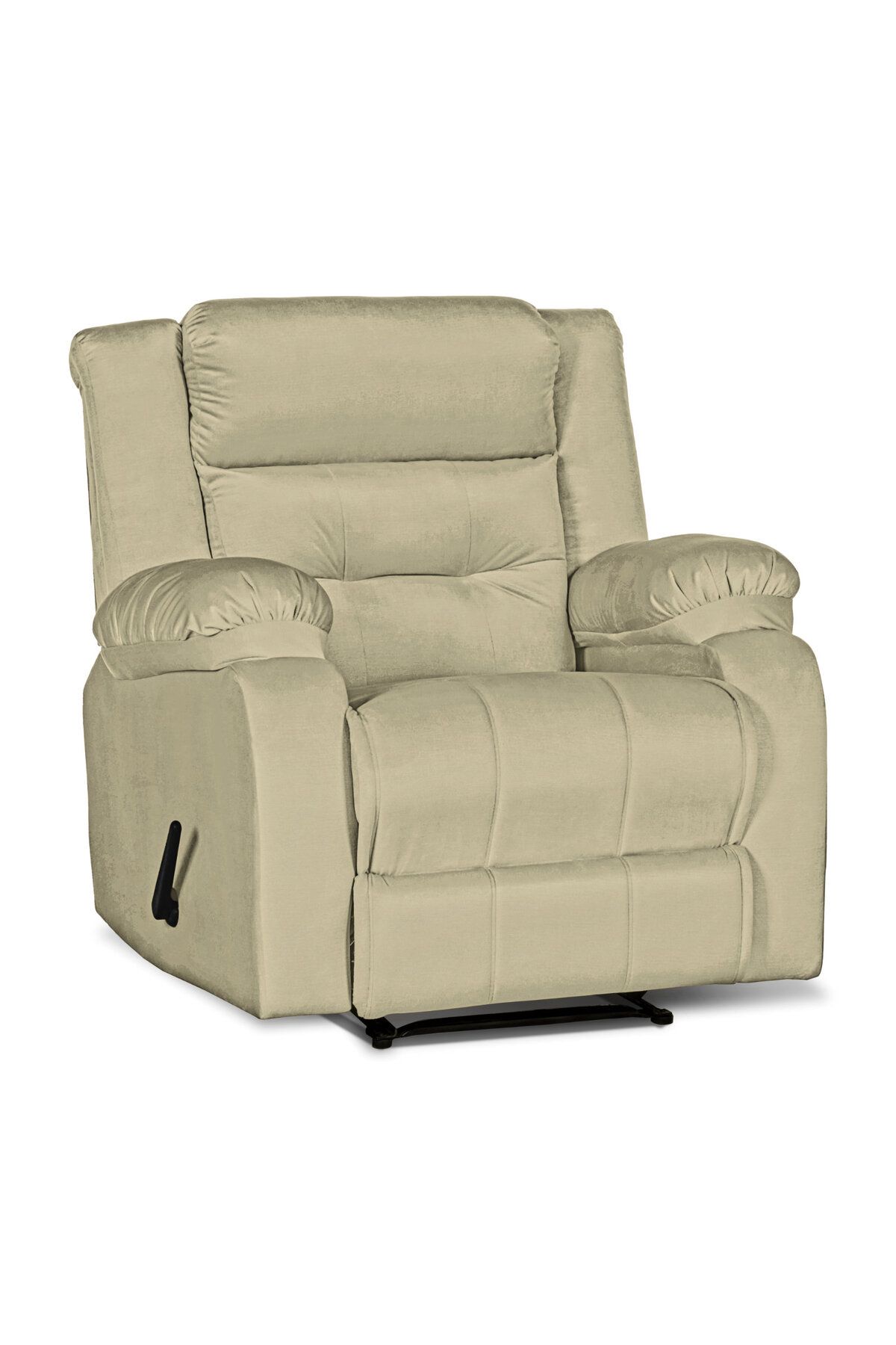 Lazy Vibes-MNZ3 | Velvet Rocking & Rotating Recliner Chair - Dark Ivory Lazy Vibes 3