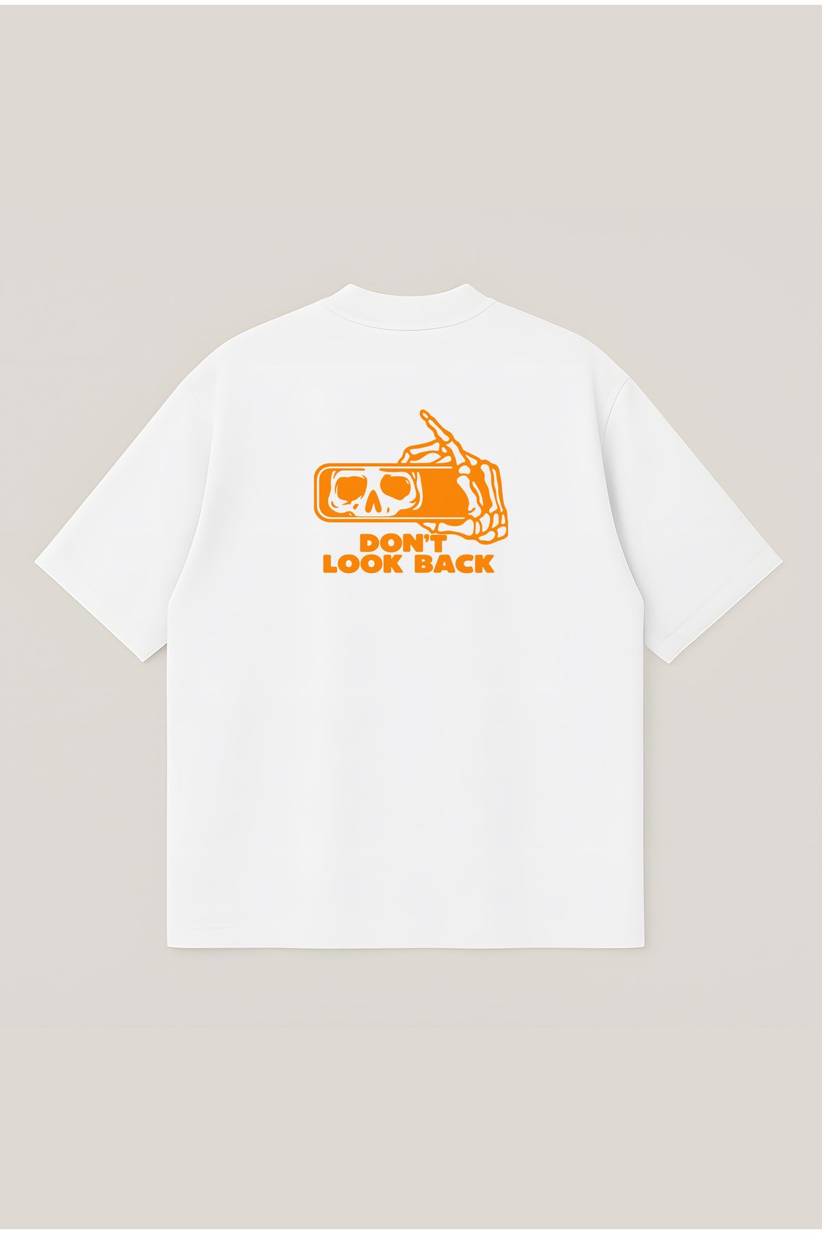 Moon Dancer Dont Look Back Unisex Oversize Baskılı Boxy Fit Kalın Kumaşlı T-shirt