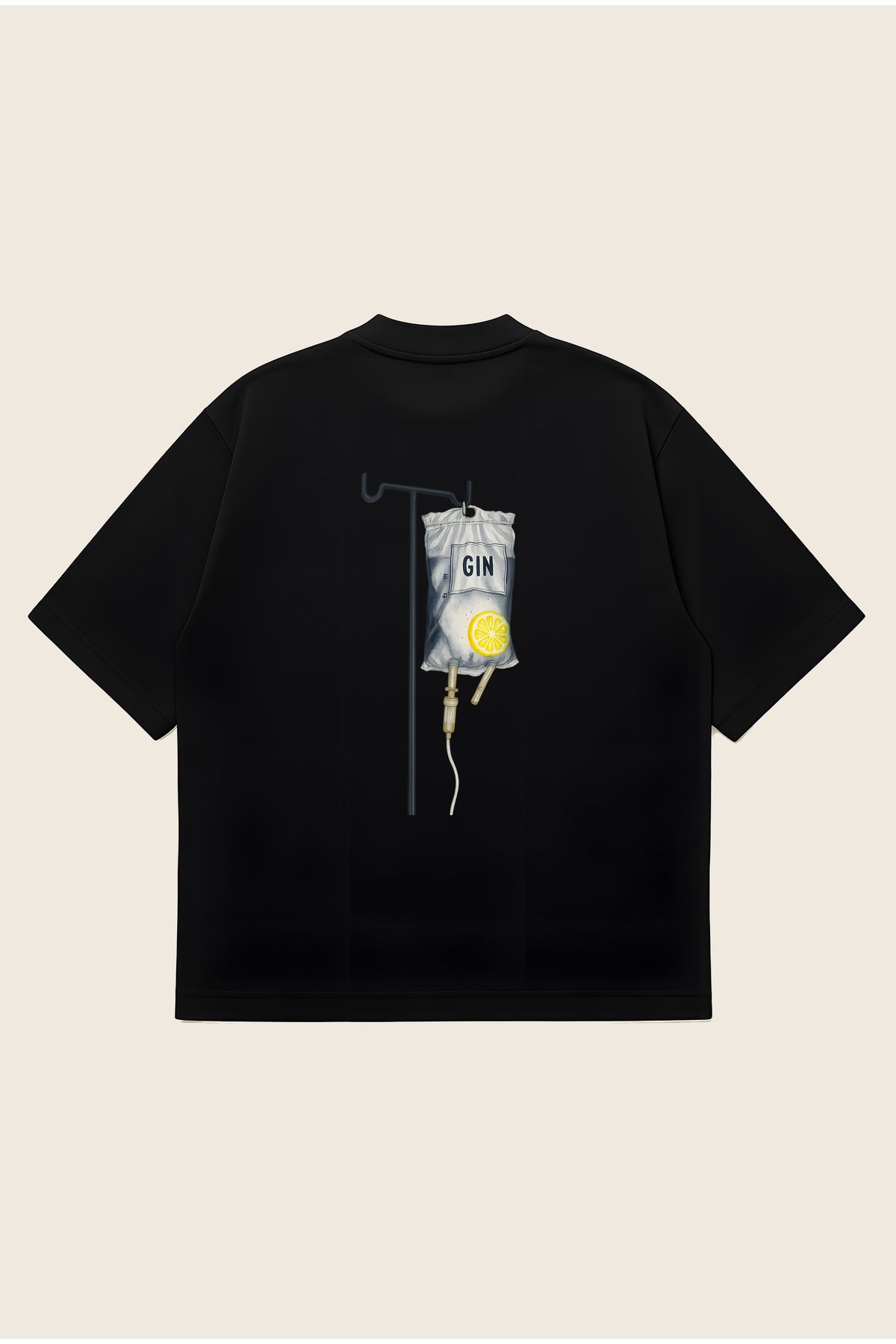 Moon Dancer GIN Unisex Oversize Baskılı Boxy Fit Kalın Kumaşlı T-shirt