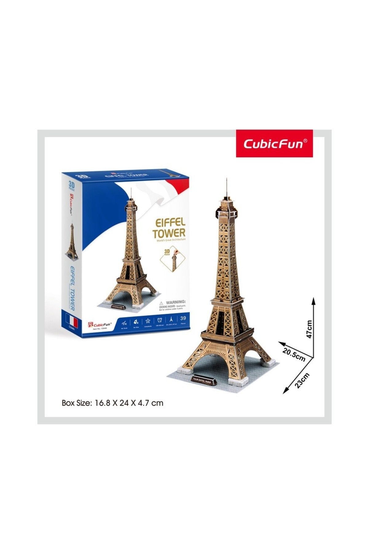 Cubic Fun-Cubic Fun - 3D Puzzle Eiffel Tower (Medium Level 39 Pieces) 3
