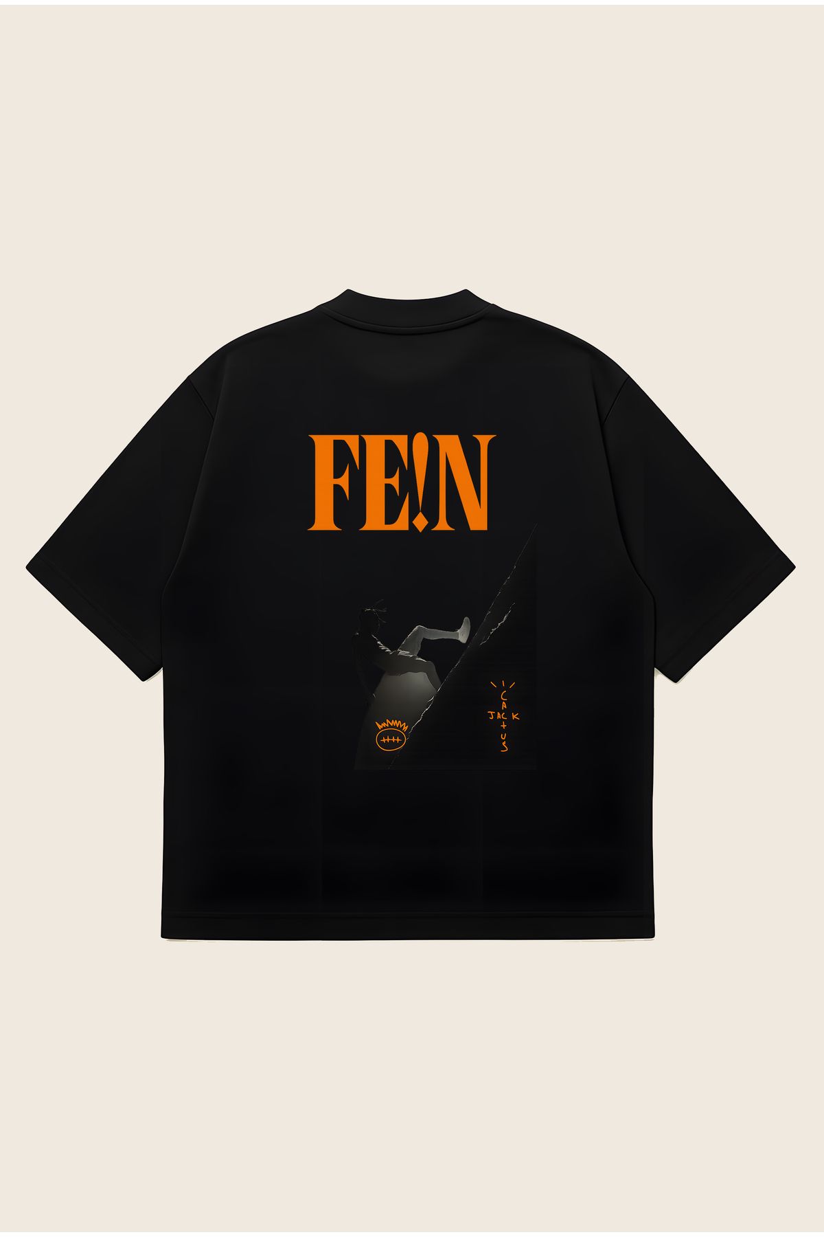 Moon Dancer FEİN Unisex Oversize Baskılı Boxy Fit Kalın Kumaşlı T-shirt