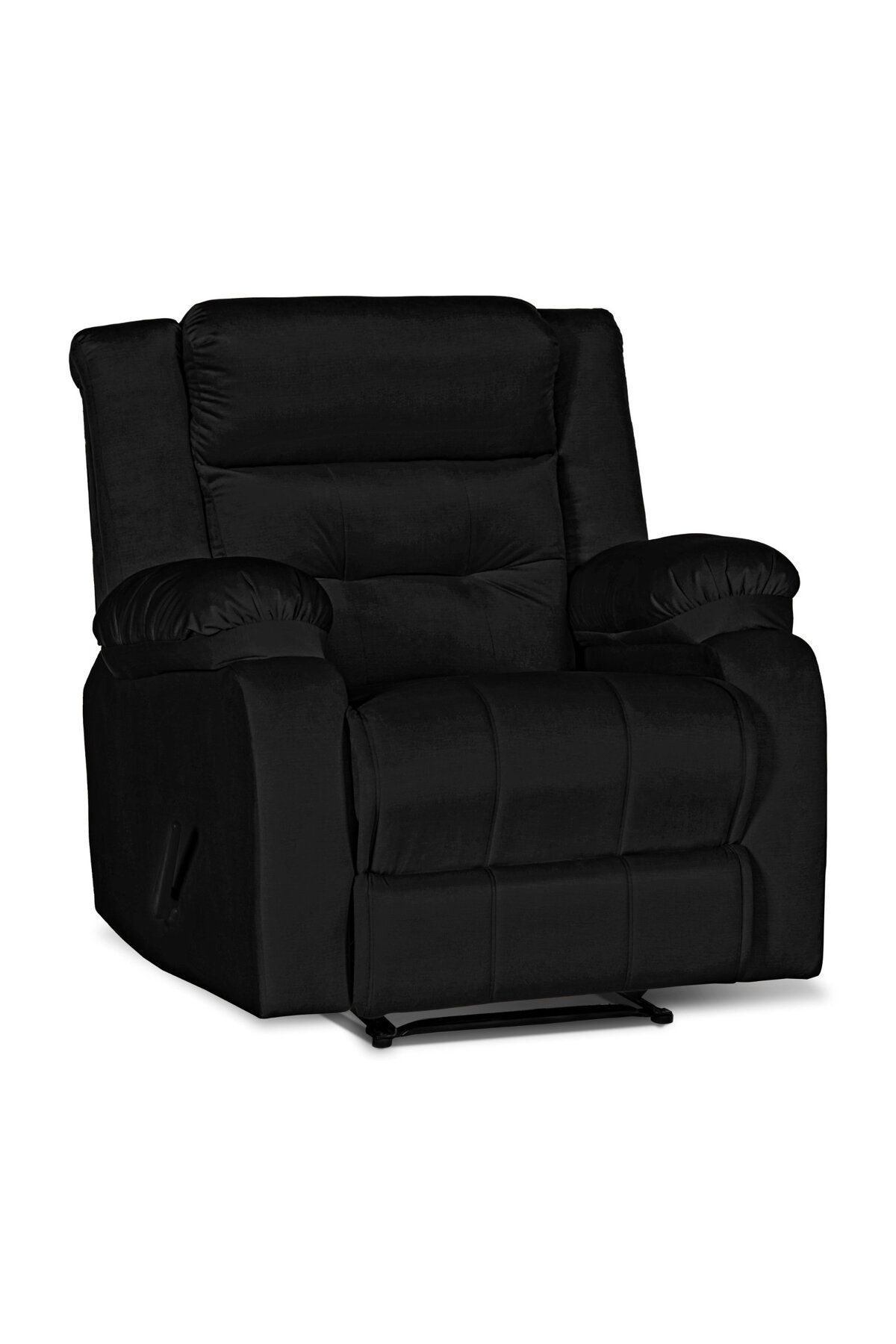 Lazy Vibes-MNZ3 | Velvet Rocking & Rotating Recliner Chair - Black Lazy Vibes 3