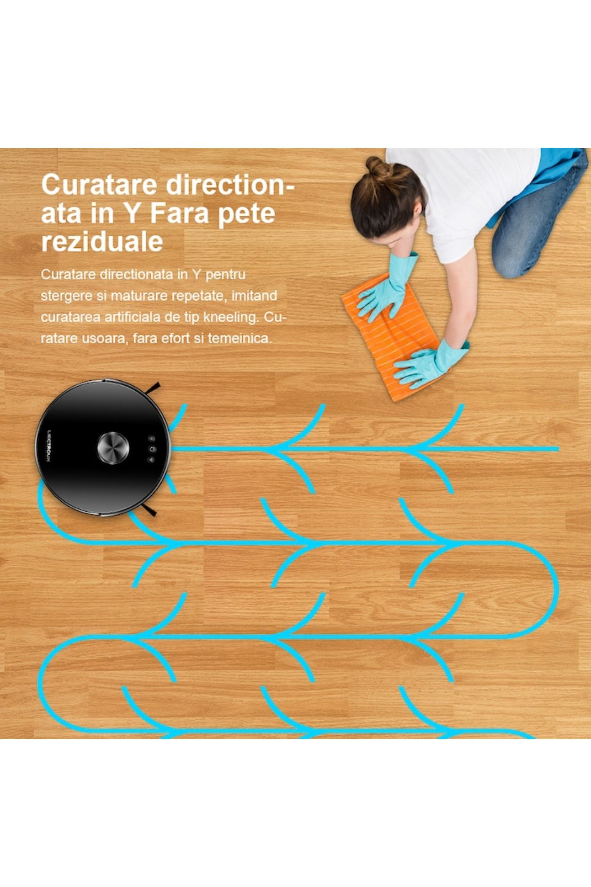 Liectroux-Robot Vacuum Cleaner with Washing, Liectroux XR500(D6818), with gyro navigation,130 minutes autonomy 5