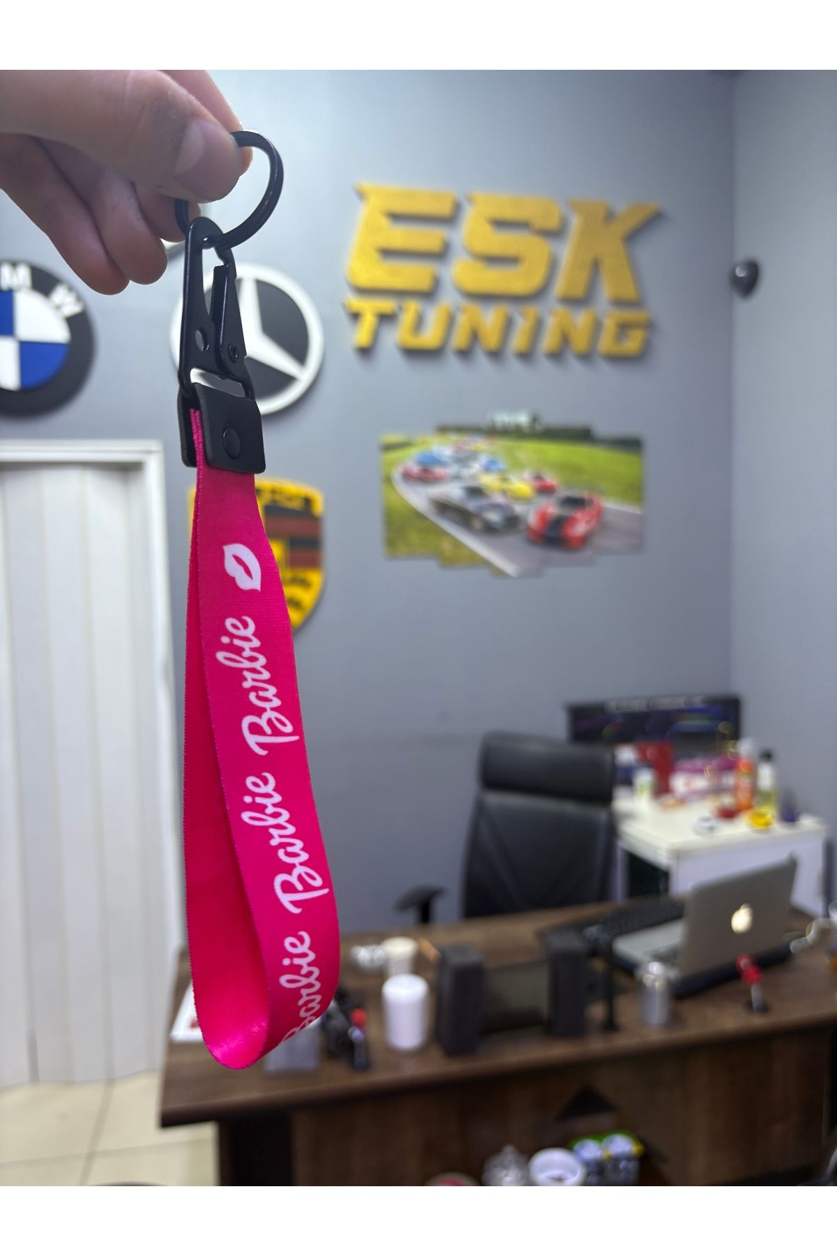 ESK TUNİNG Pembe Bez Anahtarlık 3D Baskılı