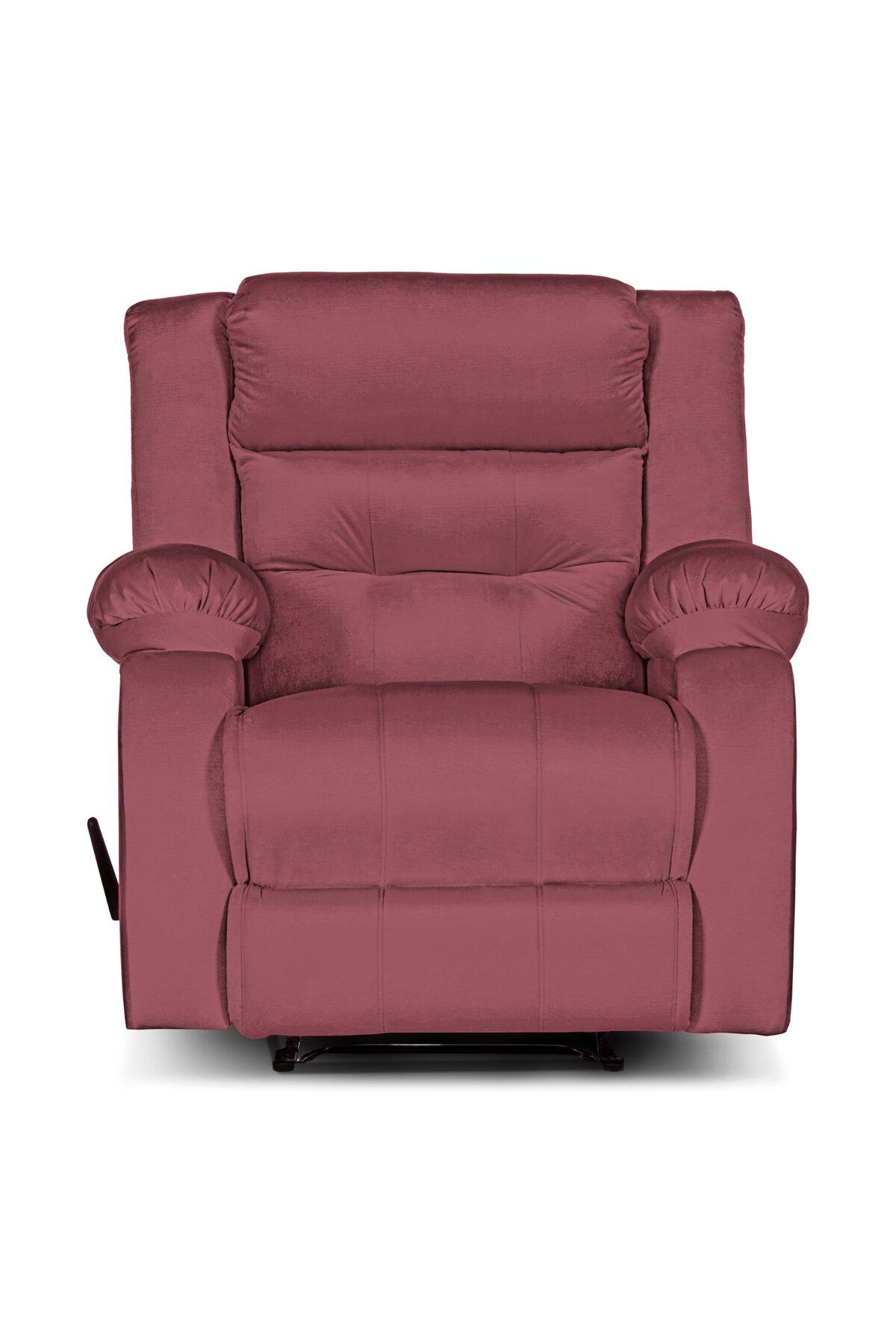 Lazy Vibes-MNZ3 | Velvet Rocking & Rotating Recliner Chair - Dark Pink Lazy Vibes 4