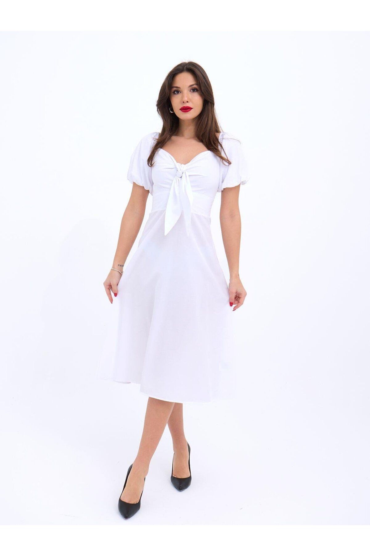 anizmir 5948 ELBİSE-BEYAZ