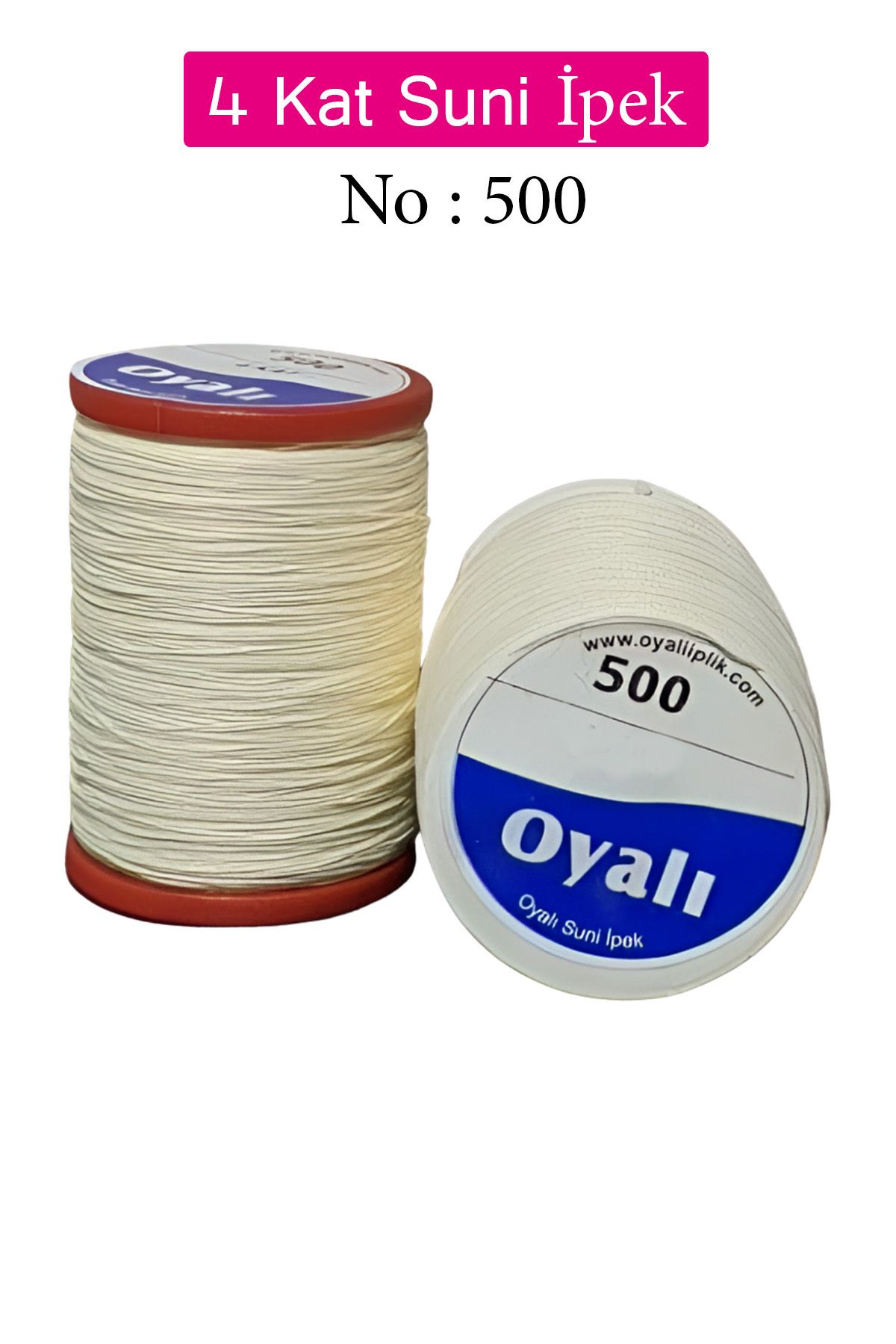 Royaleks Oyalı 4 Kat Suni İpek İplik İğne Oyası Boncuk İpi Tığ Oyası No:500