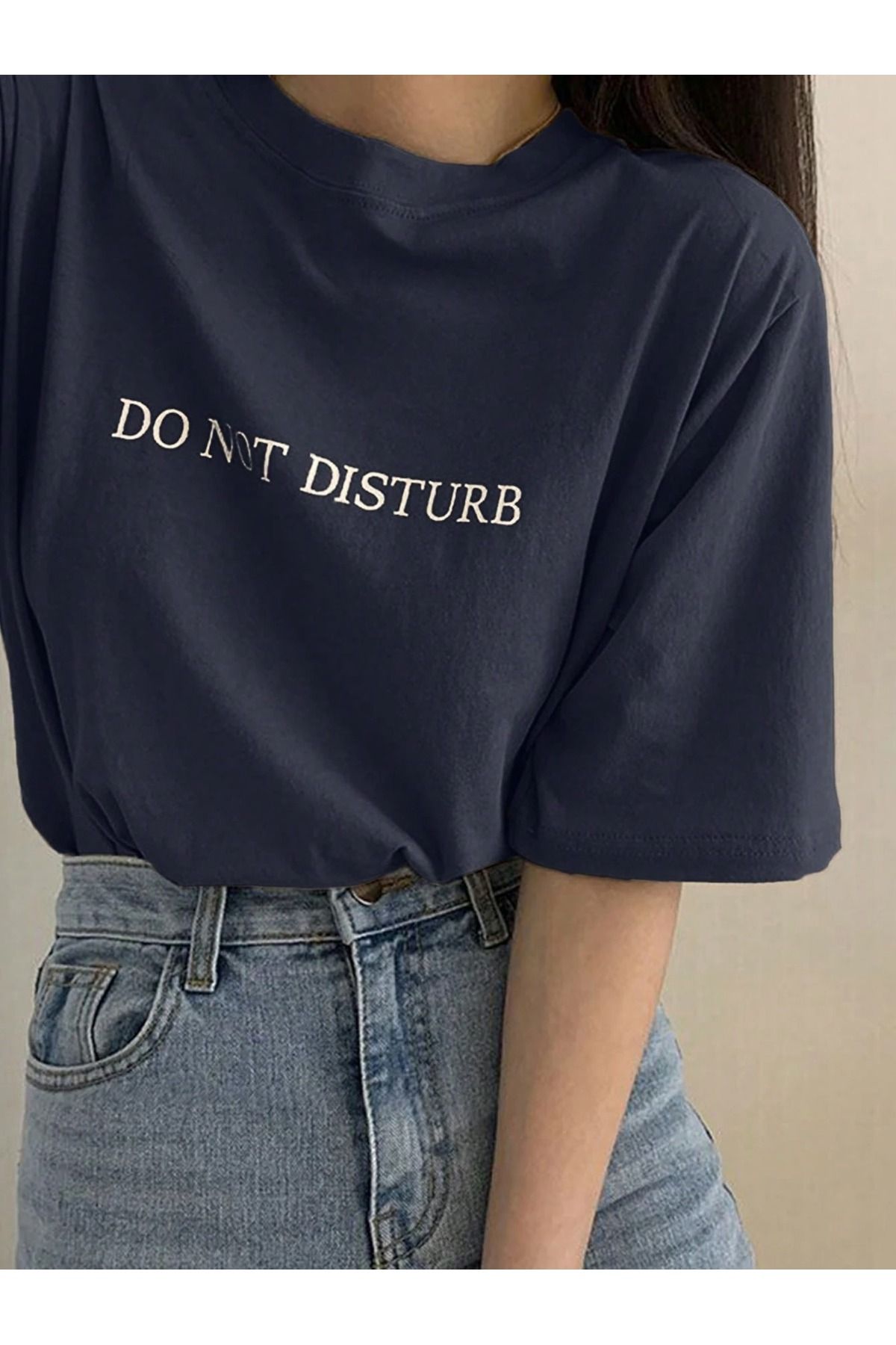 OVER HEAD Kadın Do Not Dısturb Baskılı Oversize T-shirt
