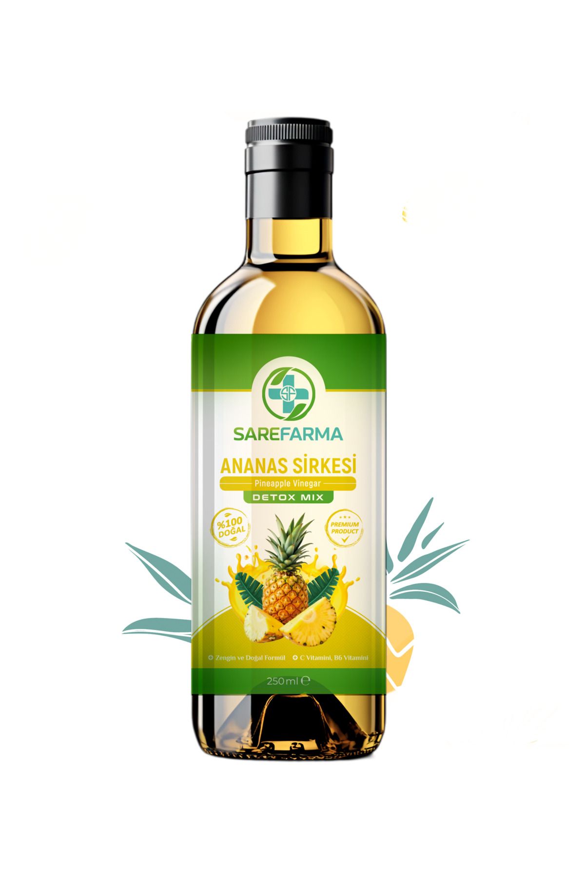sarefarma Ananas Sirkesi Detox Mix 250 ML ( Doğal Fermantasyon )