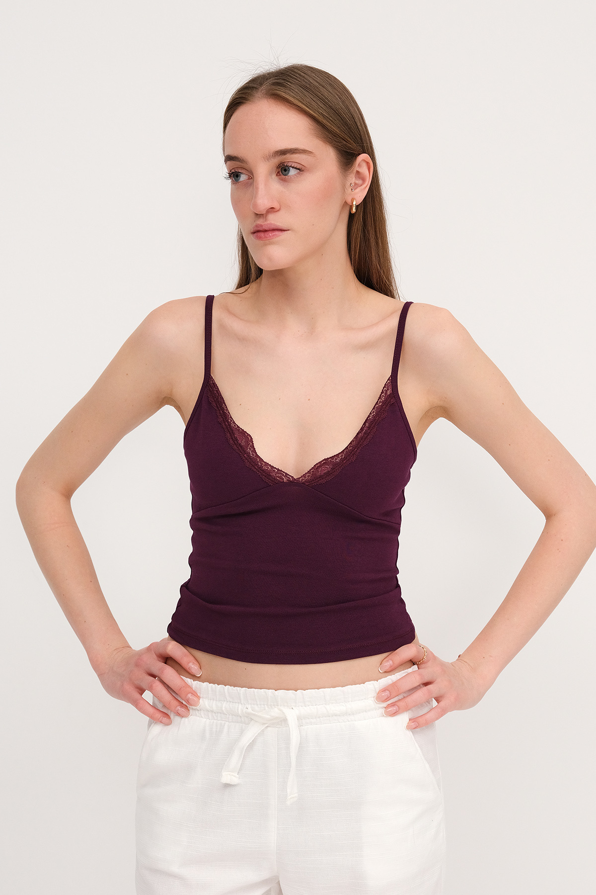 Addax-Lace Collar Undershirt A1629 3