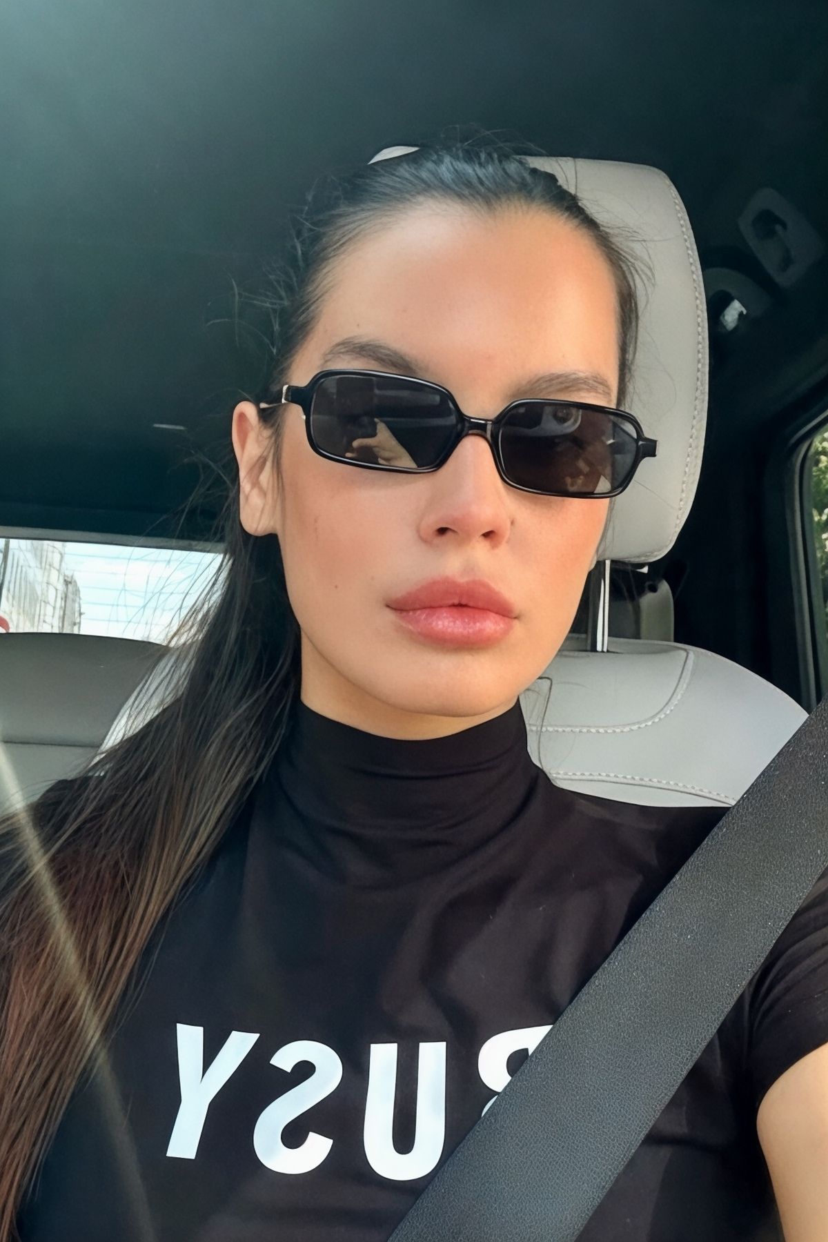 REN EYEWEAR Bloom Kare Güneş Gözlüğü - Siyah Ince Çerçeve Şık unisex Model – Uv400 Koruma
