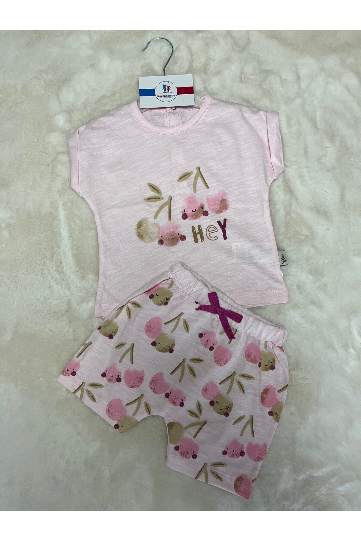 Flexi Hey Kirazlı Şortlu Kısakollu Takım
