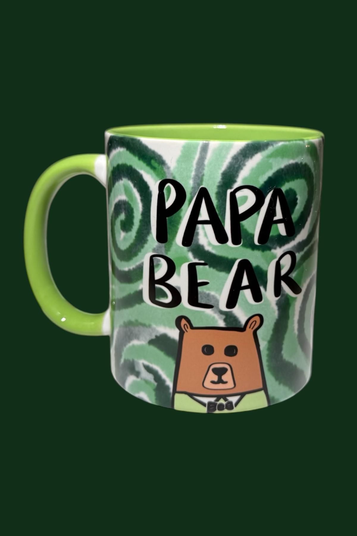 City Glow Papa Bear - Babaar Günü - Hediyelik Kupa Bardak
