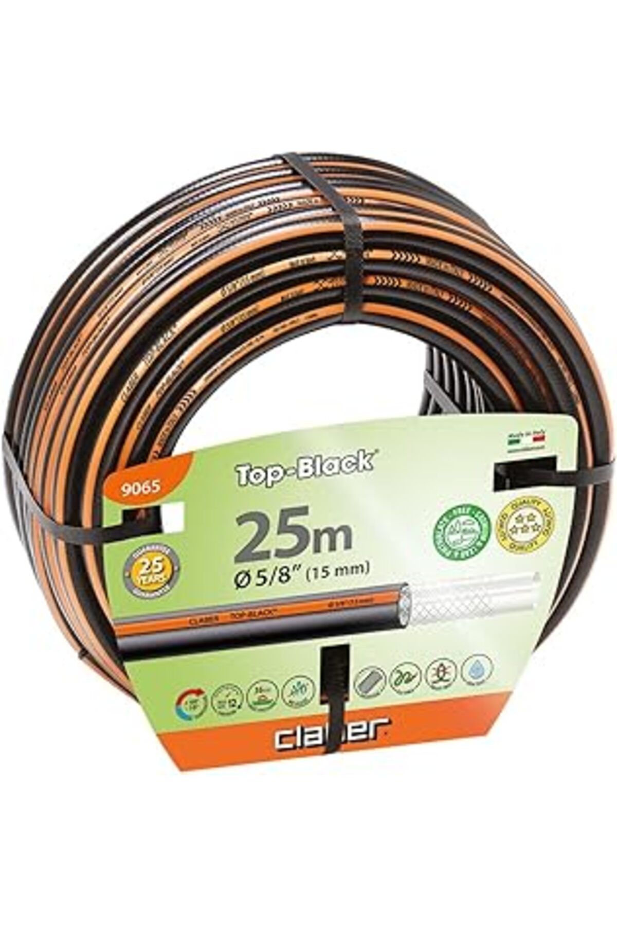 NETWORK ART Claber 9065 Top Black Sulama Hortumu, 25 M, 5/8”