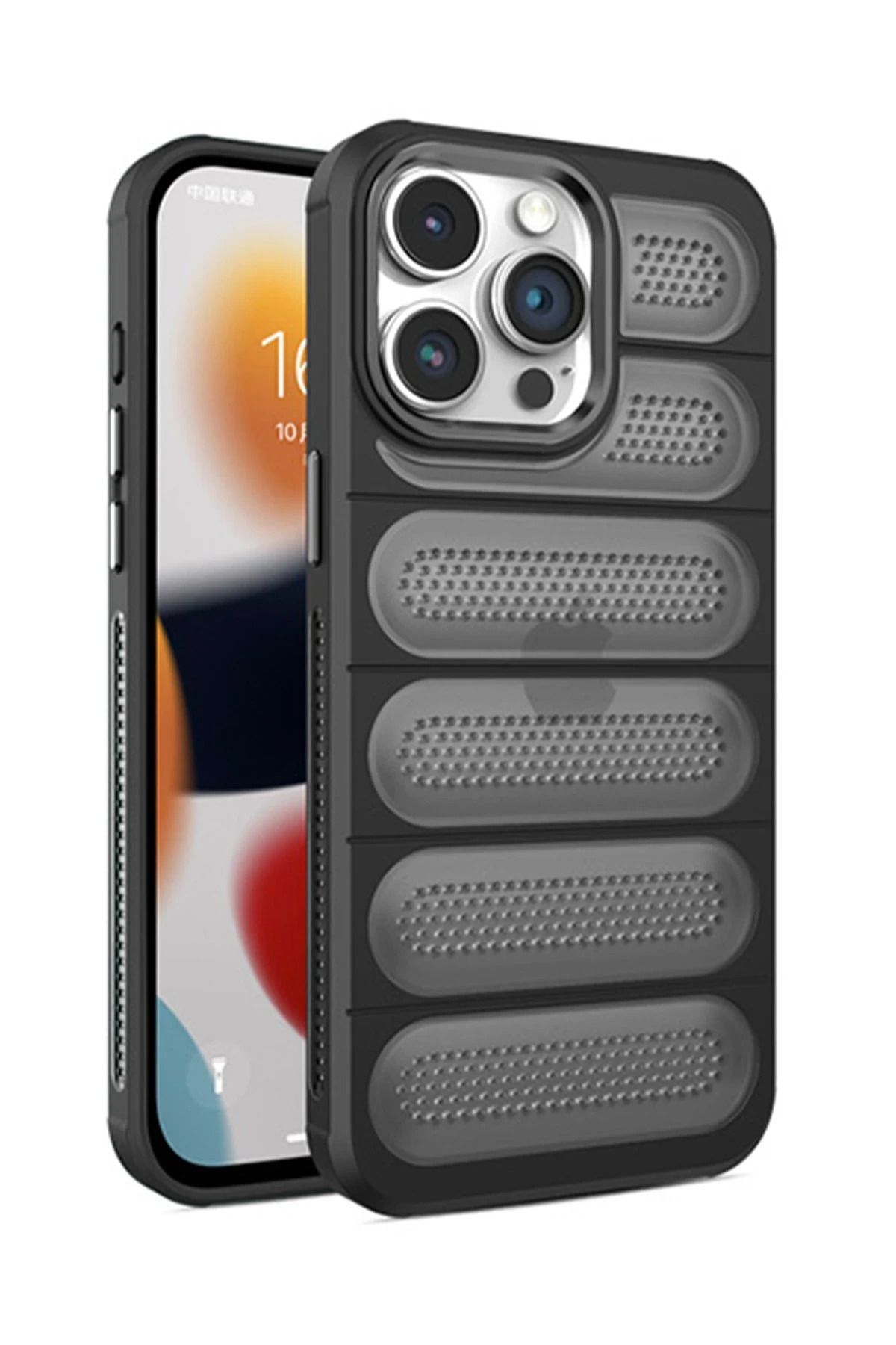 NewFace iPhone 14 Pro Max Kılıf Airmax Silikon Kapak - Siyah YNSMR