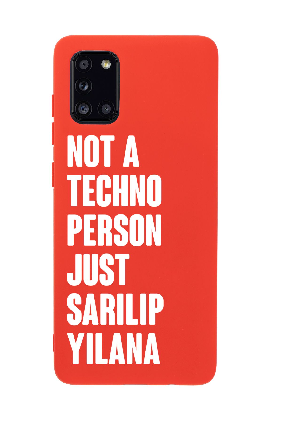 mooodcase Samsung A31 Uyumlu Not Techno Person Just Sarılıp Yılana Desenli Telefon Kılıfı