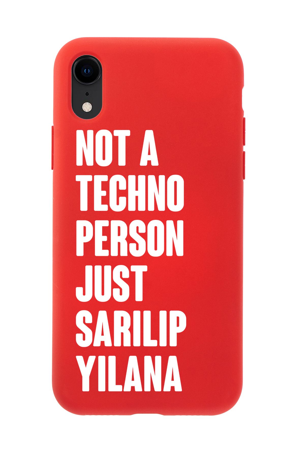mooodcase iPhone XR Uyumlu Not Techno Person Just Sarılıp Yılana Desenli Telefon Kılıfı