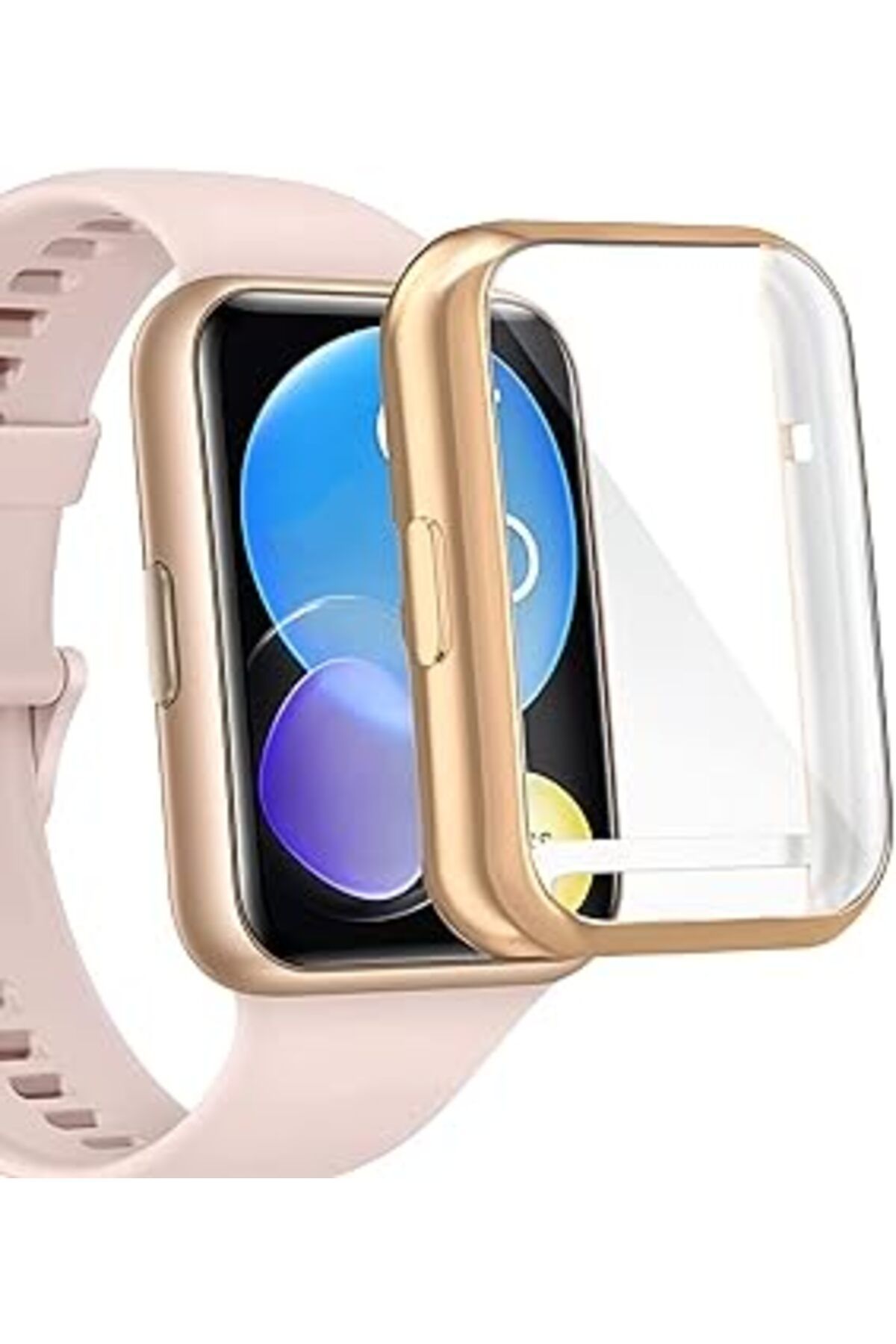 karadağsb Teknoft Huawei Watch Fit 2 İçin Saatin Çerçevesini Tam Saran Tpu Ekran Koruyuculu Çizilme Ve Darbel