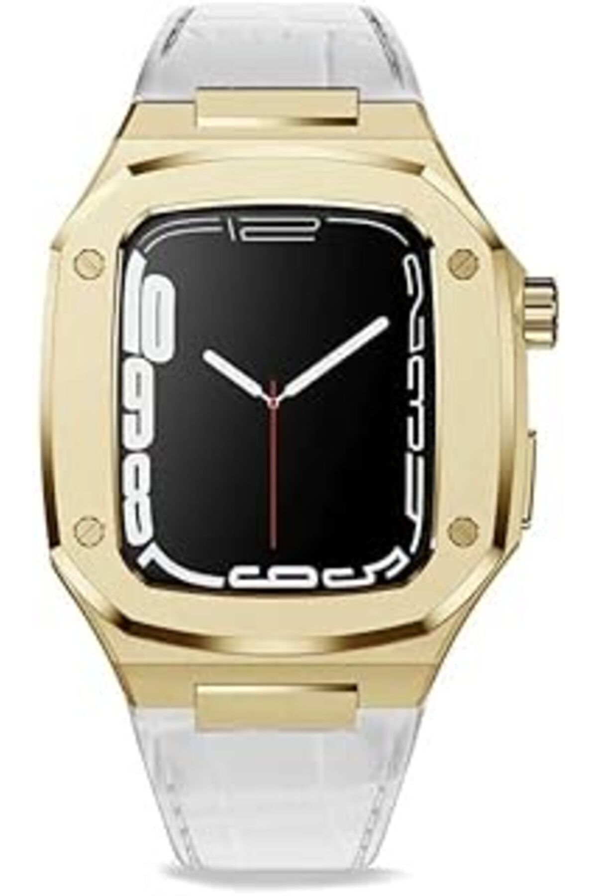 karadağsb Zore Apple İle Uyumlu Watch 44Mm Krd-67 Kordon Beyaz-Gold