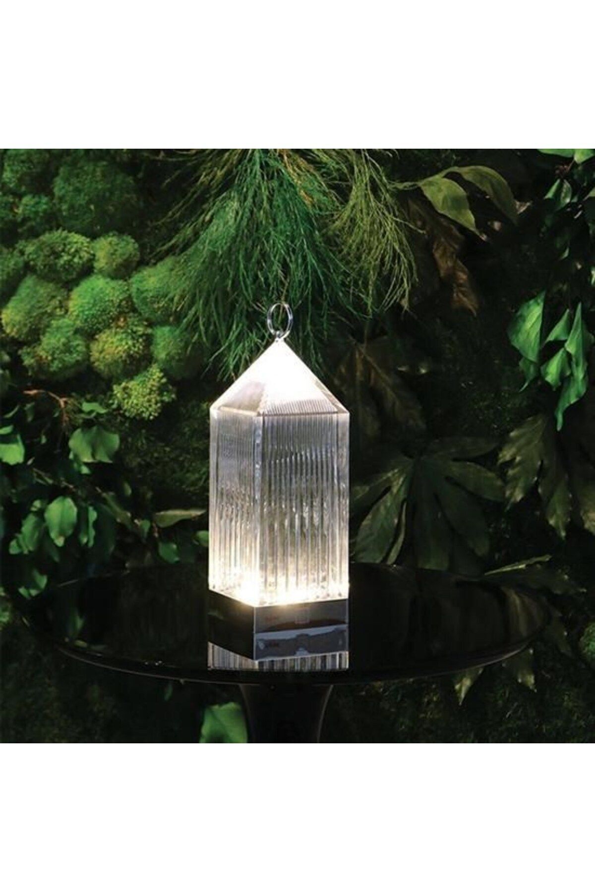 Home BUFFER® Fener Model USB Şarjlı Dokunmatik 3 Farklı Işık Modlu Masa Üstü Kristal Akrilik Lamba Led