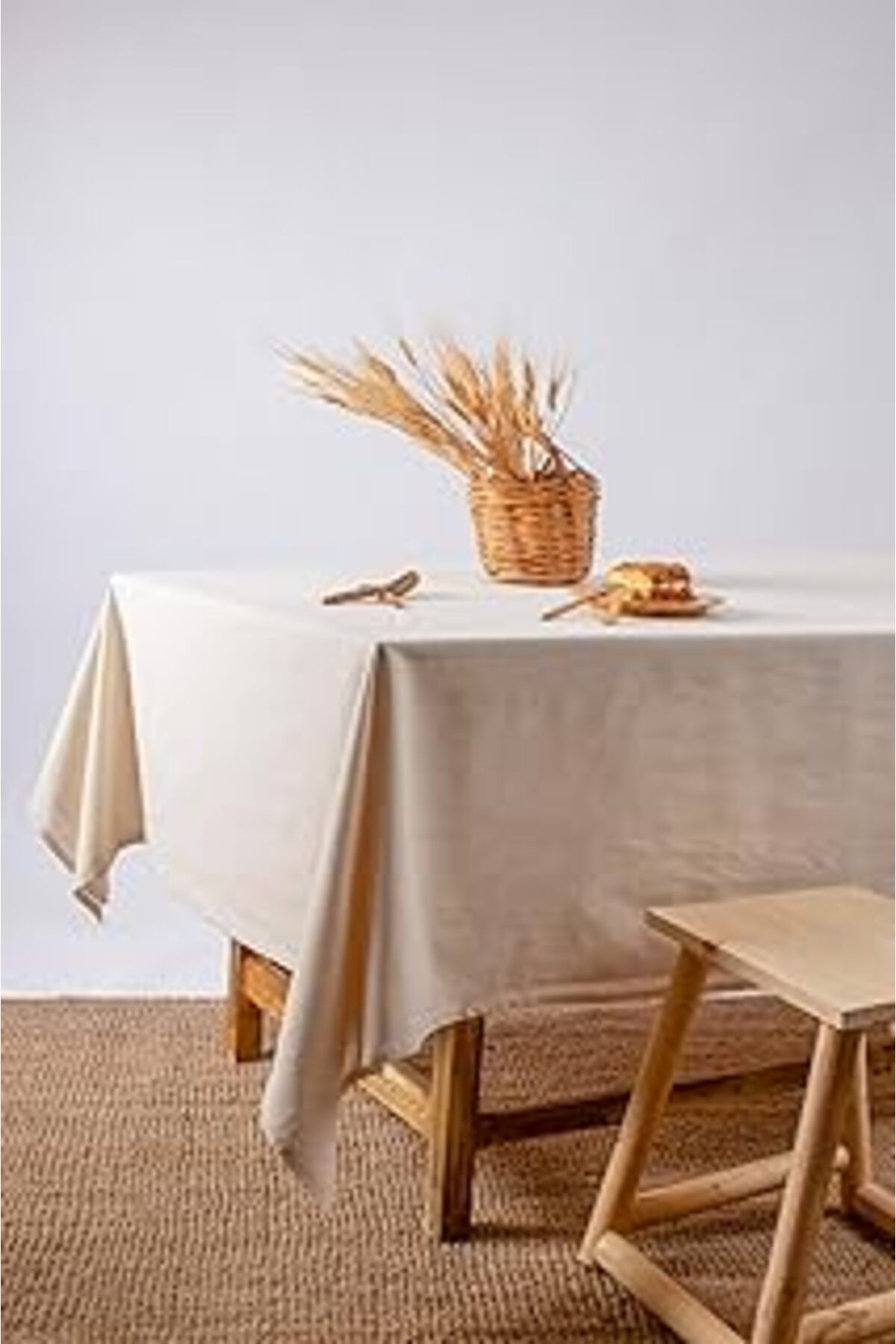 karadağsb Doku | Organik Ham Keten Masa Örtüsü (140 X 250)