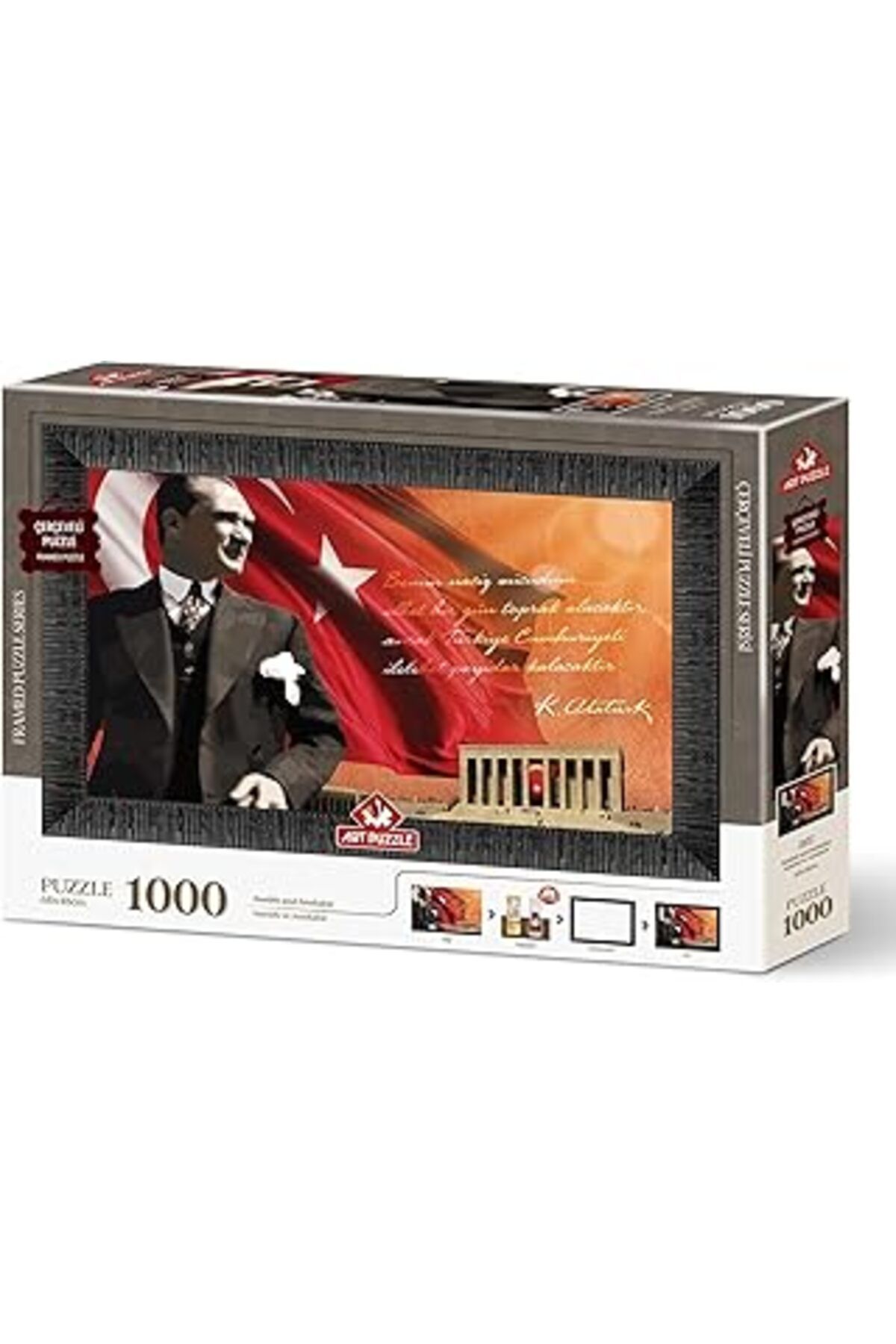 karadağsb Art Puzzle Atatürk Ve Anıtkabir 1000 Parça Çerçeveli Puzzle