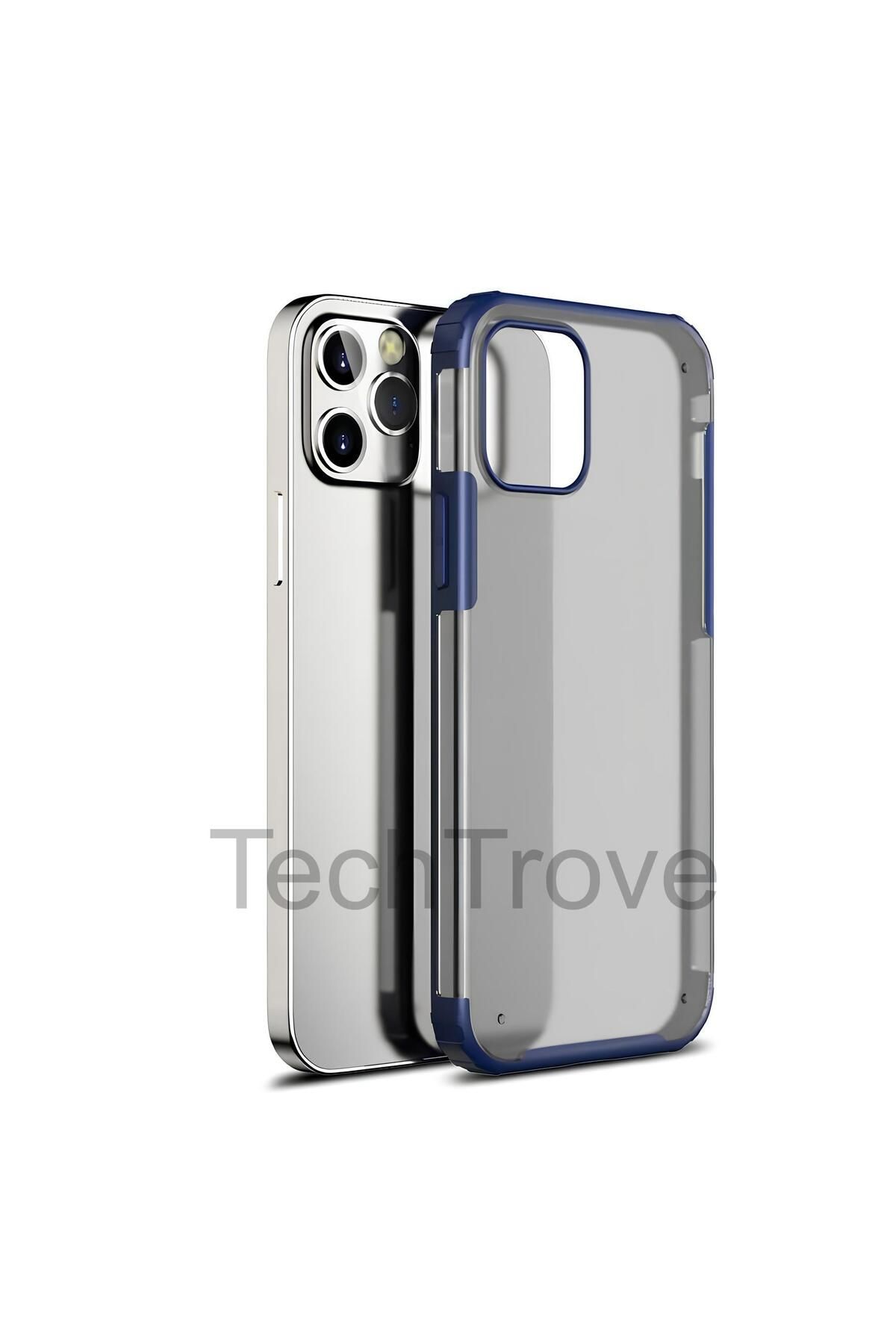 TechTrove Apple iPhone 12 Pro Kılıf Extra Korumalı Arkası Şeffaf Slikon Kapak