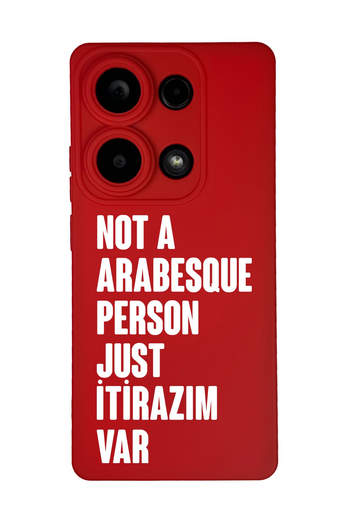 mooodcase Redmi Note 13 Pro Uyumlu Not Arabesque Person Just İtirazım Var Desenli Telefon Kılıfı