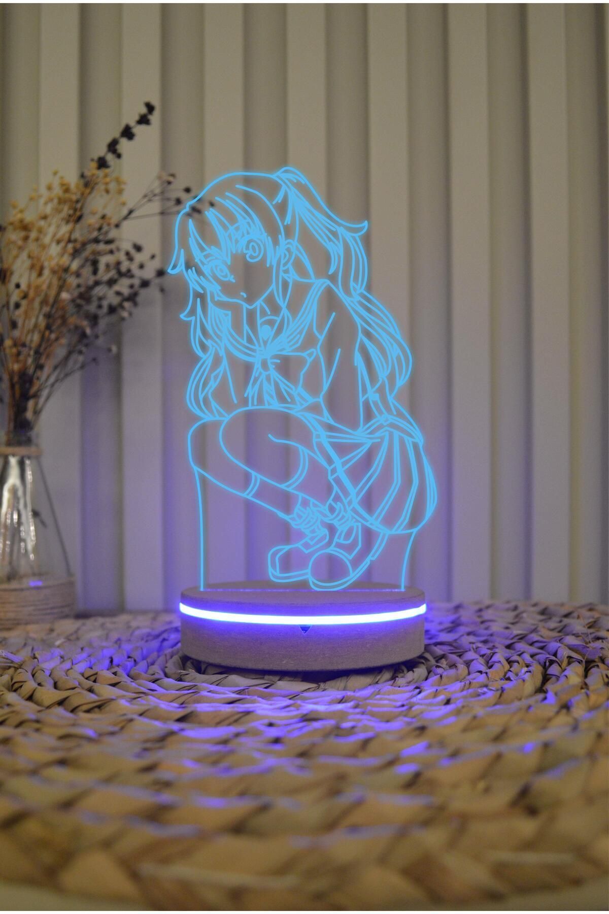 Yubi Design Nao Tomori , Charlotte - 3 Boyutlu Rgb 16 Renk Dekoratif Lamba Hediye 3d