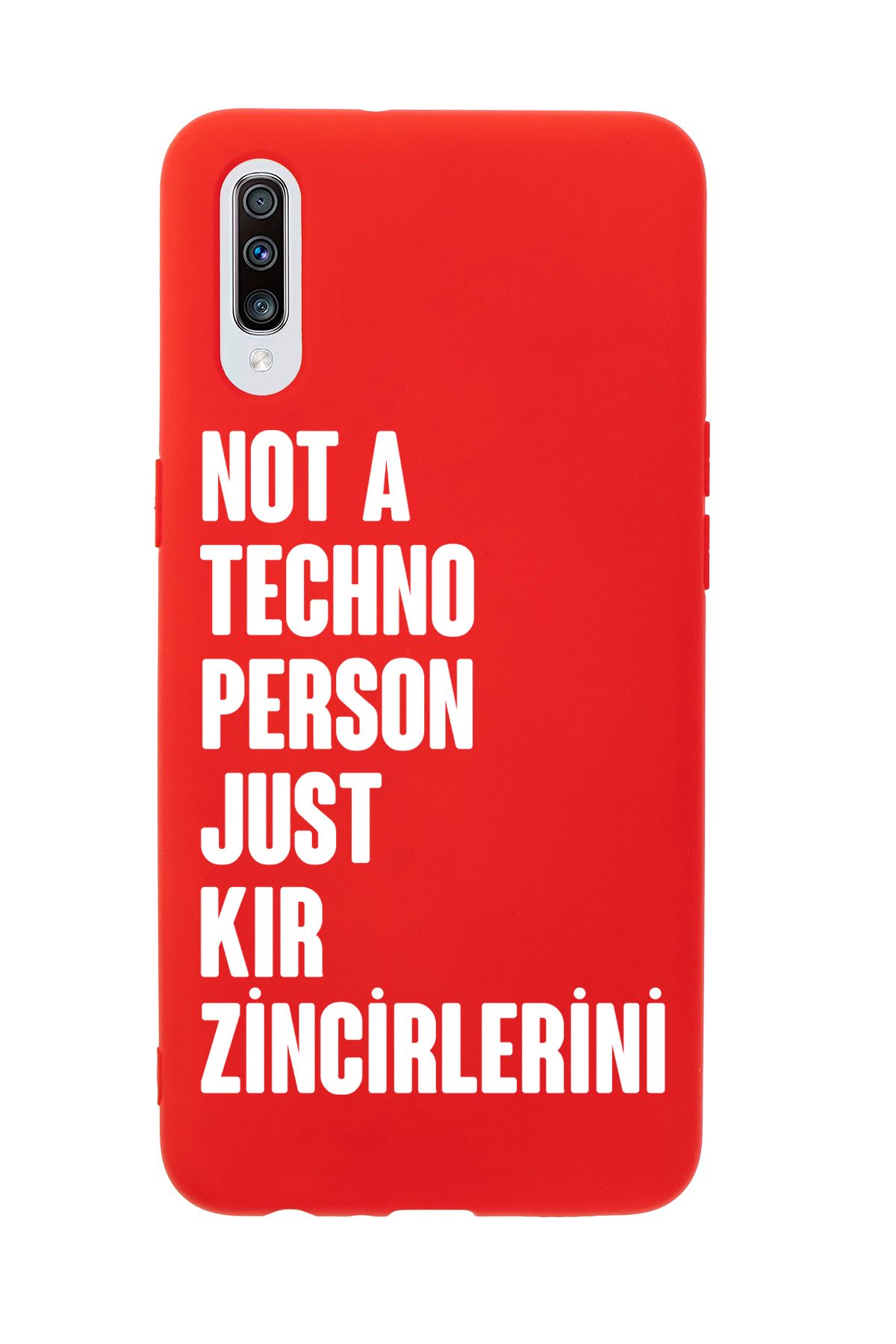 mooodcase Samsung A70 Uyumlu Not Techno Person Just Kır Zincirlerini Desenli Telefon Kılıfı
