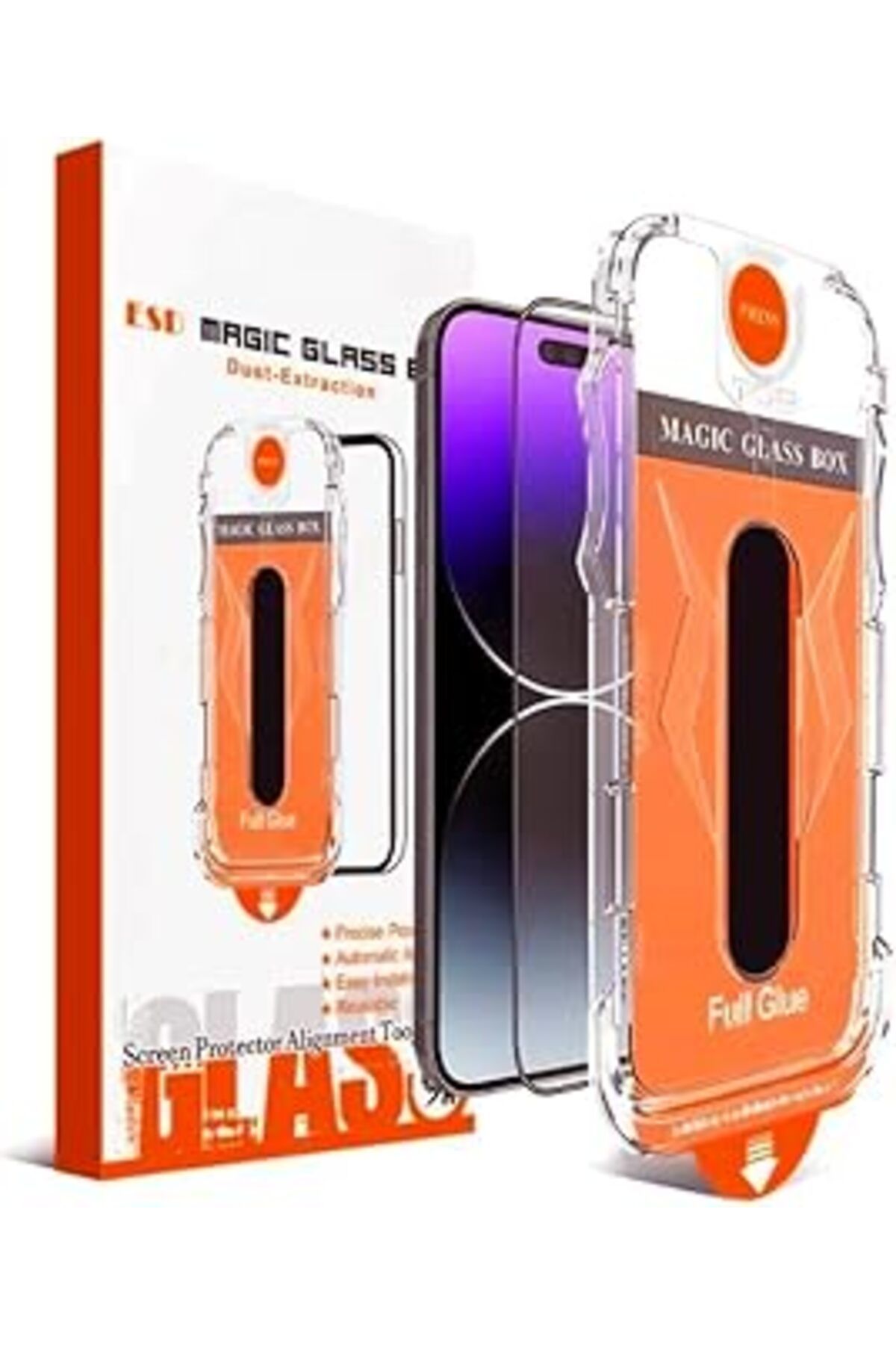 Pazarcan Babilden Iphone İle Uyumlu Point Hizalama Aparatlı Darbe Emici Ve Takılırken Camın Altında Kesinli