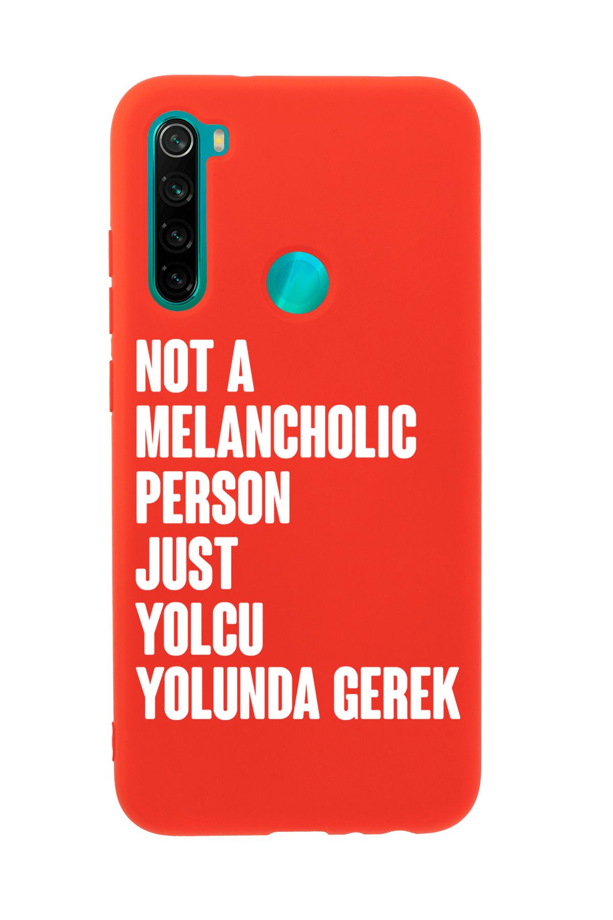 mooodcase Redmi Note 8 Uyumlu Not Melancholic Person Just Yolcu Yolunda Desenli Telefon Kılıfı