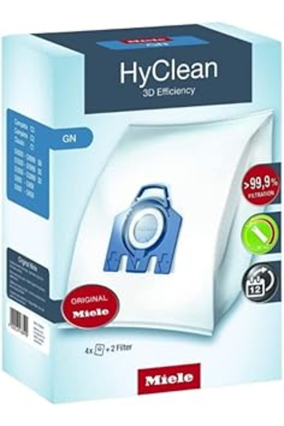 karadağsb Miele Hyclean Gn 3D Verimlilik Toz Torbası Için Klasik, Komple, S2000, S5000, Ve S8000 Serisi 8.5 X