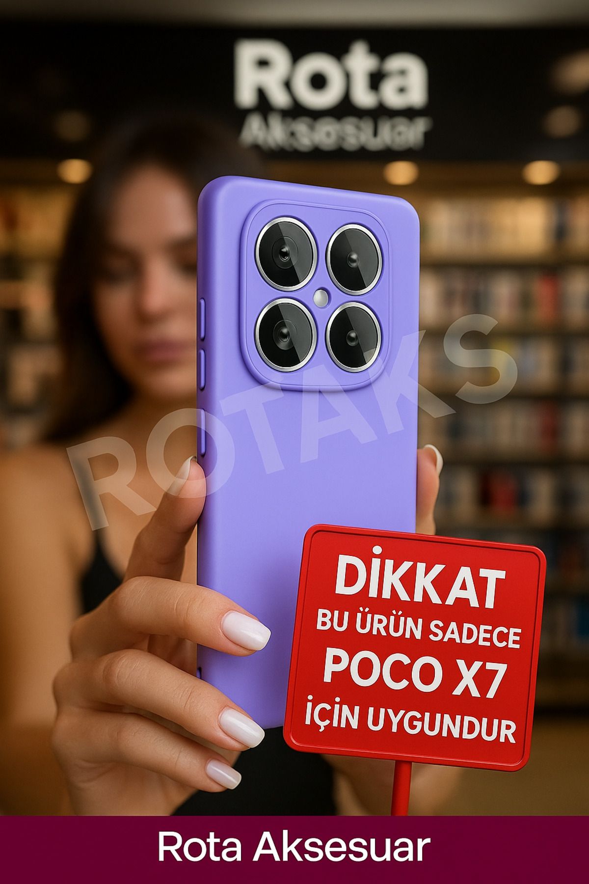 Rotaks Xiaomi POCO X7 Uyumlu Kadife İçli Mat Silikon Kılıf – İnce, Esnek, Darbe Korumalı, Leke Tutmaz