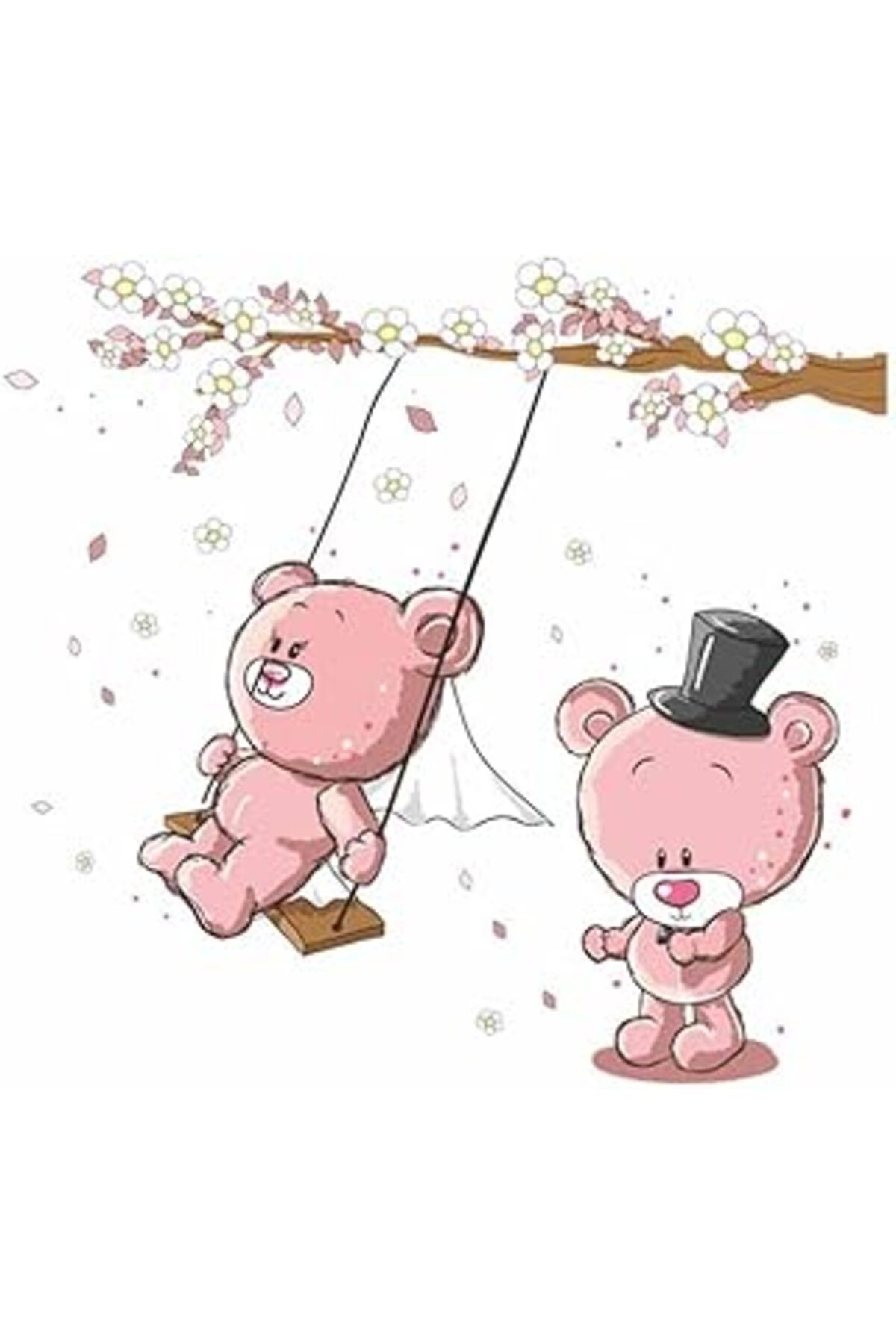 jupiter global bazaar Crystal Kids Winhappyhome Bear Swing Wandabziehbilder Yatak Odası Oturma Odası Için Coffee Shop Ark