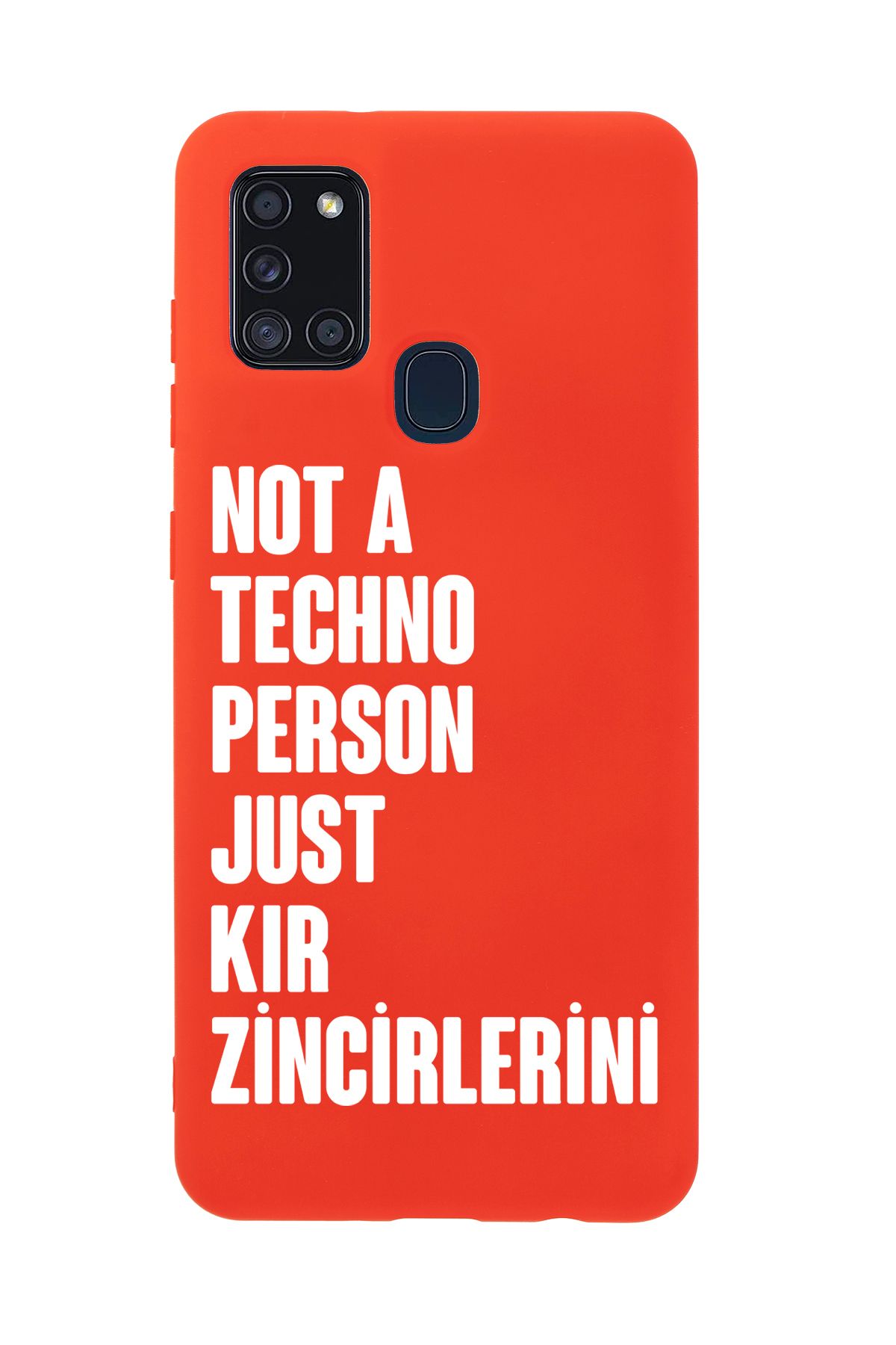 mooodcase Samsung A21s Uyumlu Not Techno Person Just Kır Zincirlerini Desenli Telefon Kılıfı