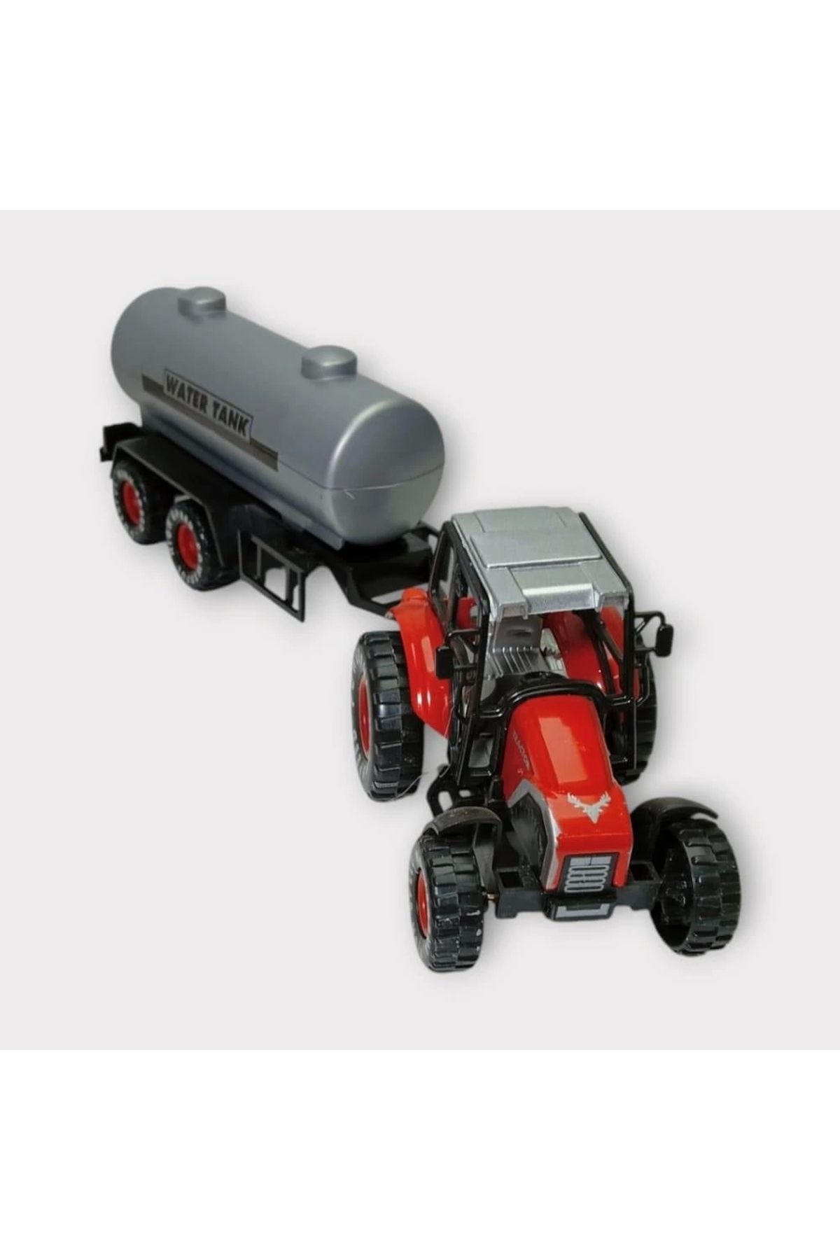 Tolzan Çek Bırak Römorklu Traktör 25Cm - Kırmızı Su Tankı