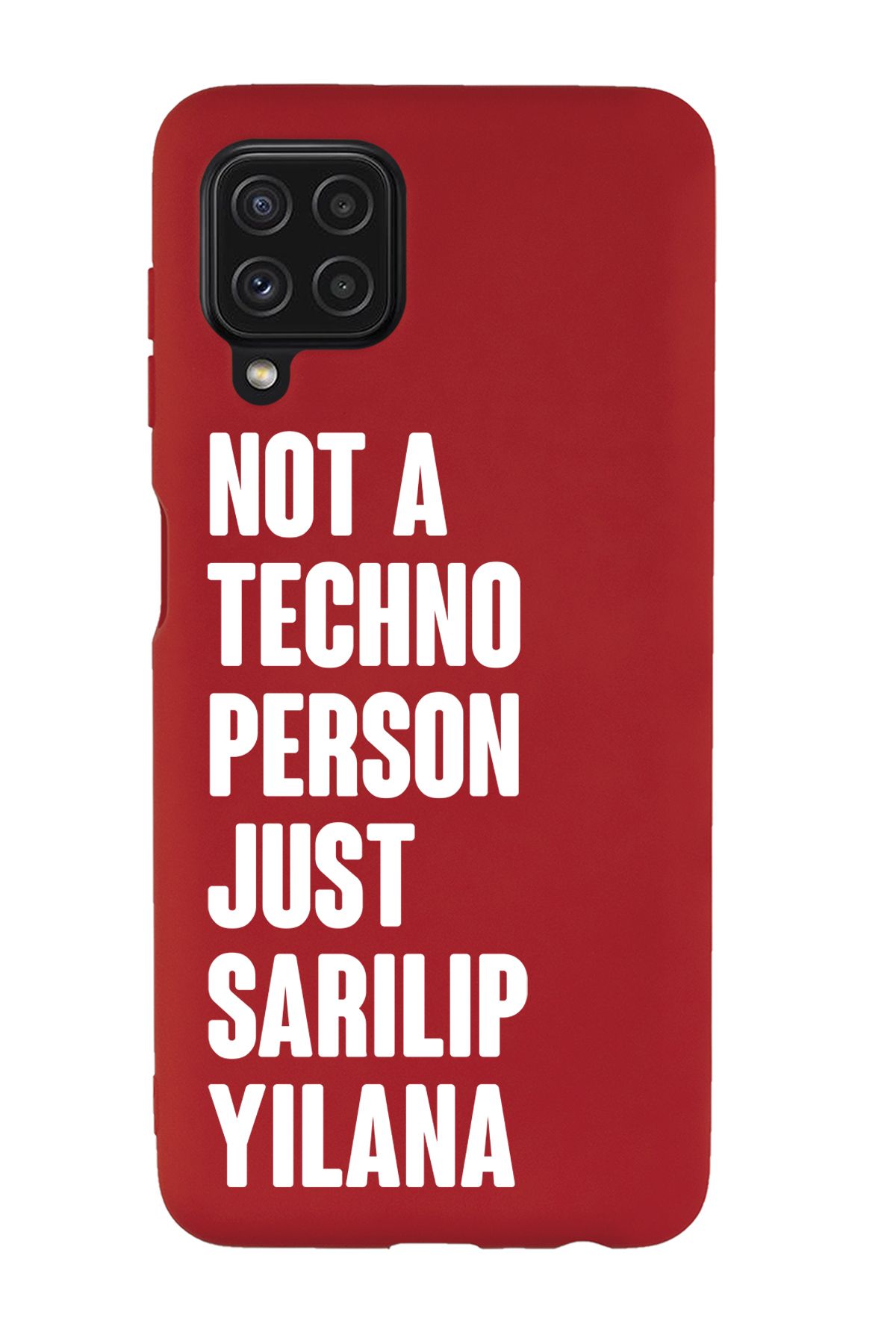 mooodcase Samsung M22 Uyumlu Not Techno Person Just Sarılıp Yılana Desenli Telefon Kılıfı