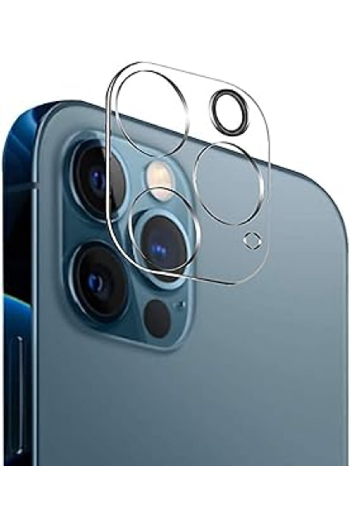 Pazarcan Iphone 12 Pro Uyumlu Kamera Lens Koruyucu Tam Şeffaf Temperli Cam Yüksek Çözünürlüklü Hd Çizilmez V