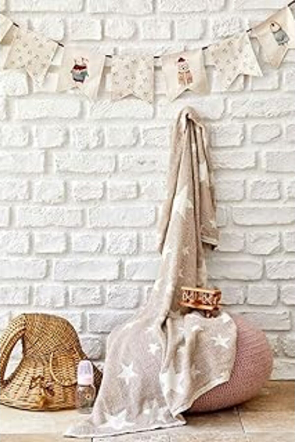 Pazarcan Karaca Home Baby Star Bej Bebek Pikesi 80X120