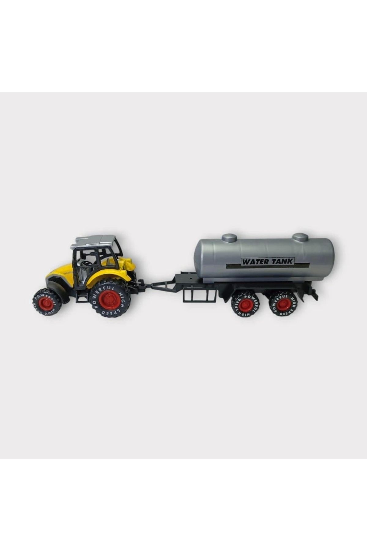 Tolzan Çek Bırak Römorklu Traktör 25Cm - Sarı Su tanklı