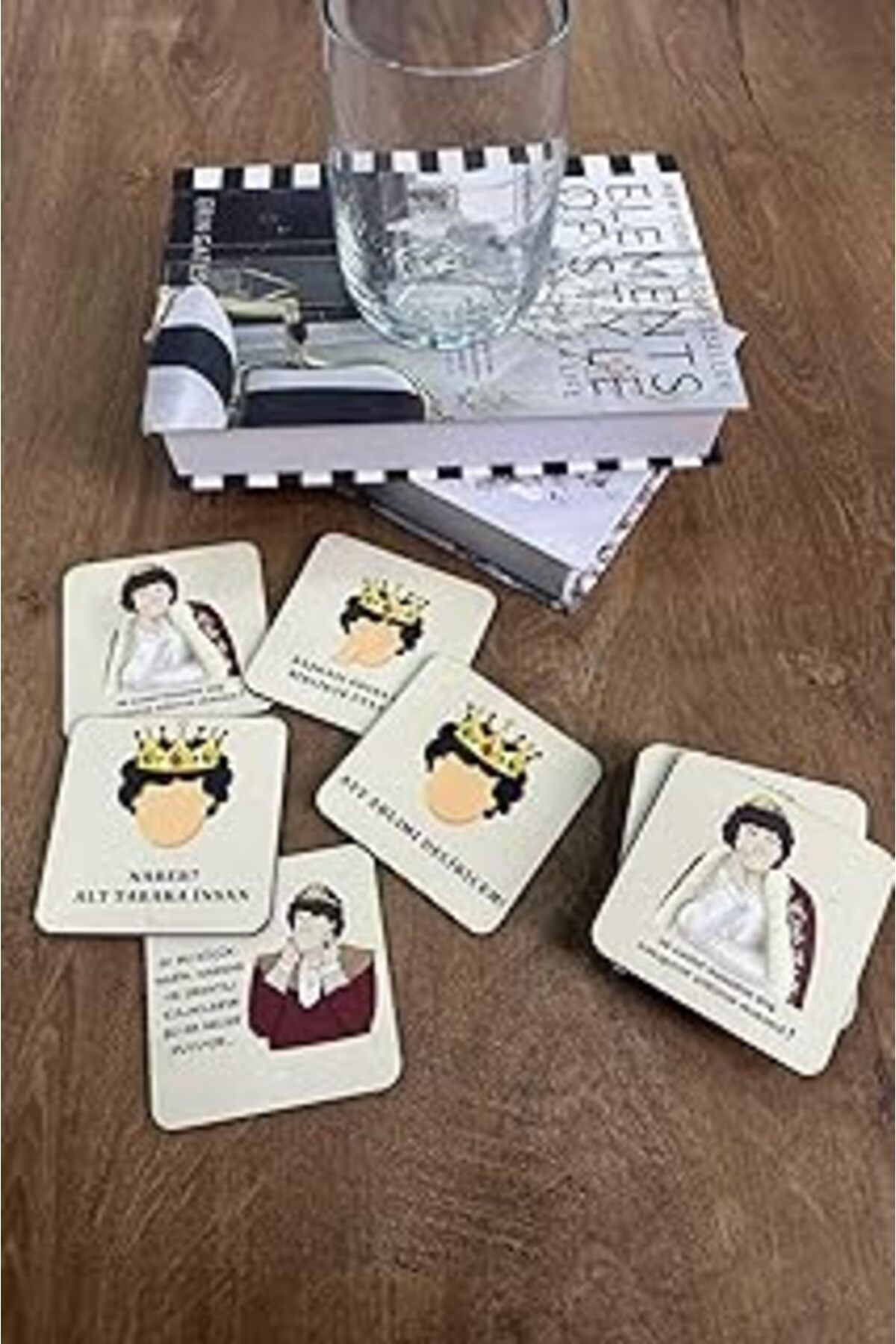 karadağsb Prens Bardak Altlığı Şömine Kokulu Ahşap 5'Li Set