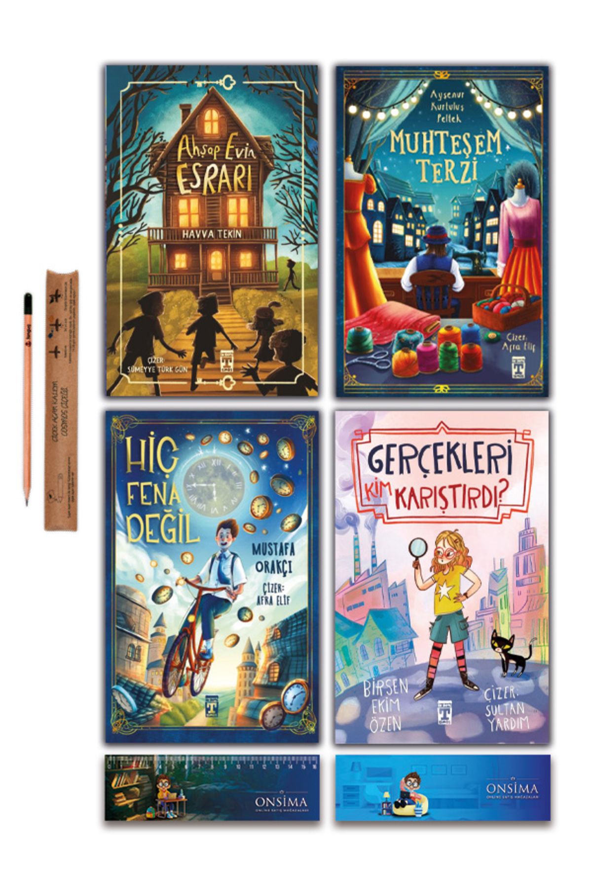 İlk Genç Timaş Gerçekleri Kim Karıştırdı - Ahşap Evin Esrarı - Hiç Fena Değil - Muhteşem Terzi Set 4 Kitap