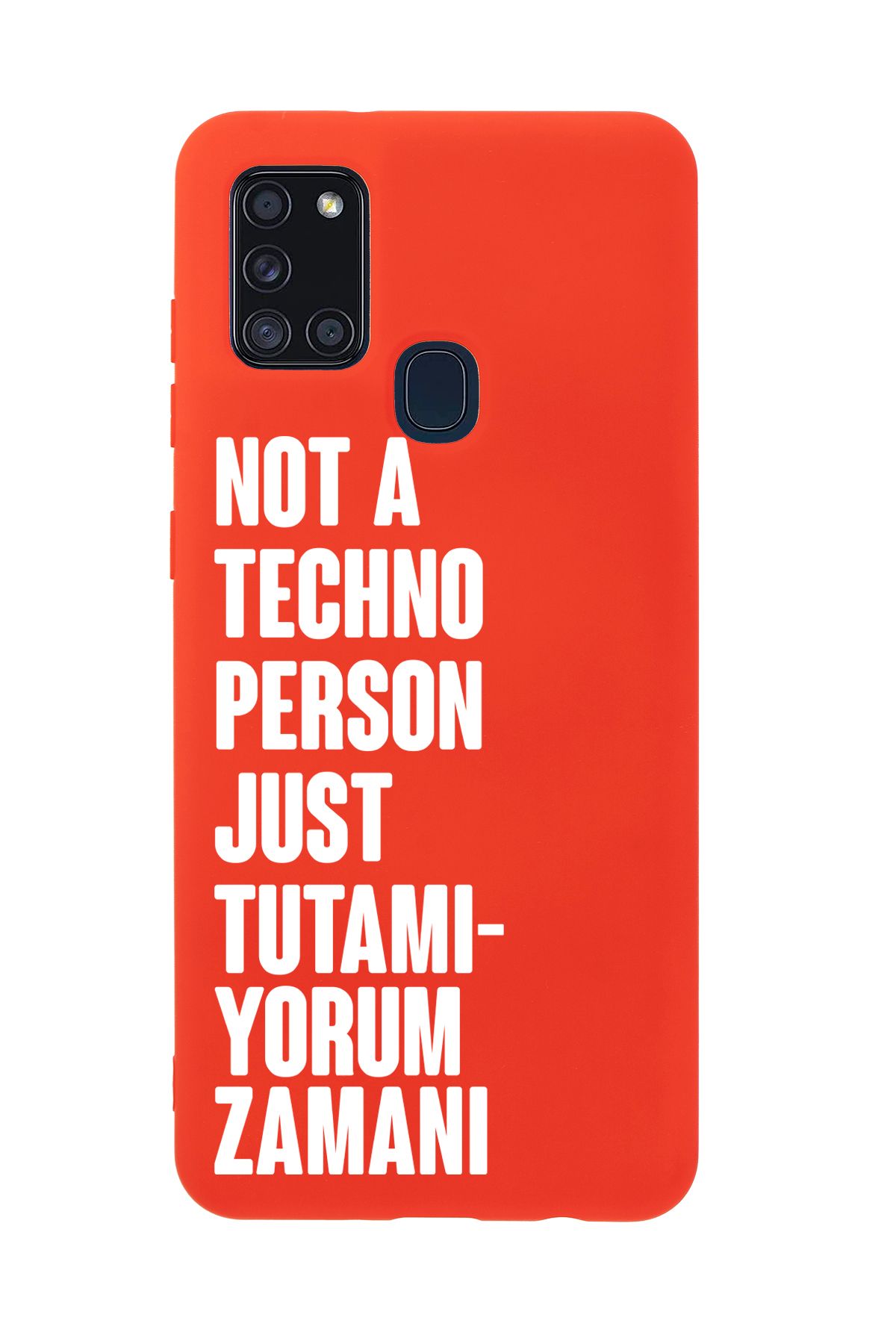 mooodcase Samsung A21s Uyumlu Not Techno Person Just Tutamıyorum Zamanı Desenli Telefon Kılıfı