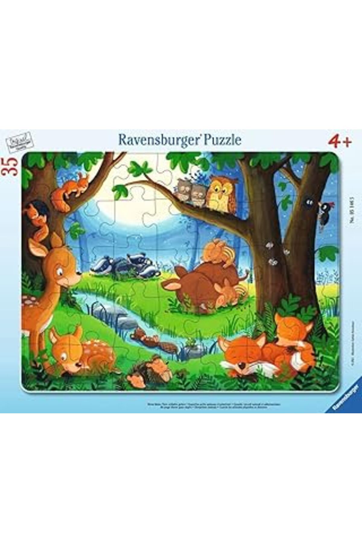 karadağsb Ravensburger 051465 35P Bçer Puz Hayvancıklar, Çok Renkli